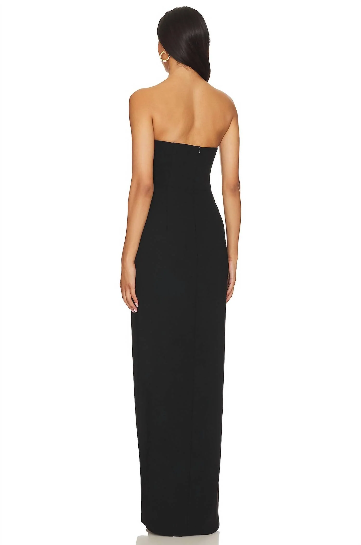 Strapless Puzzle Gown In Black - Image 3