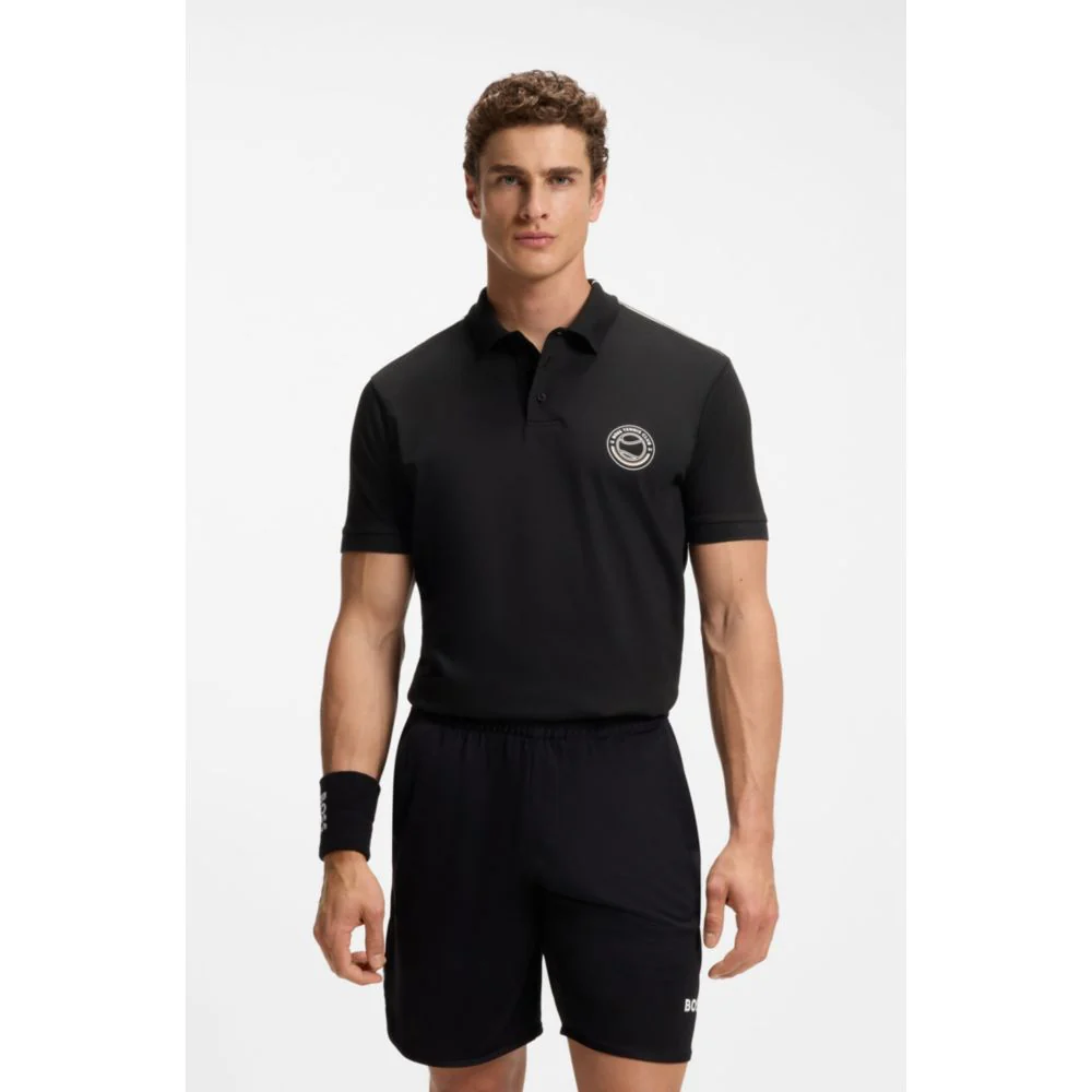 Stretch-cotton polo shirt with tennis-inspired logo - Image 3