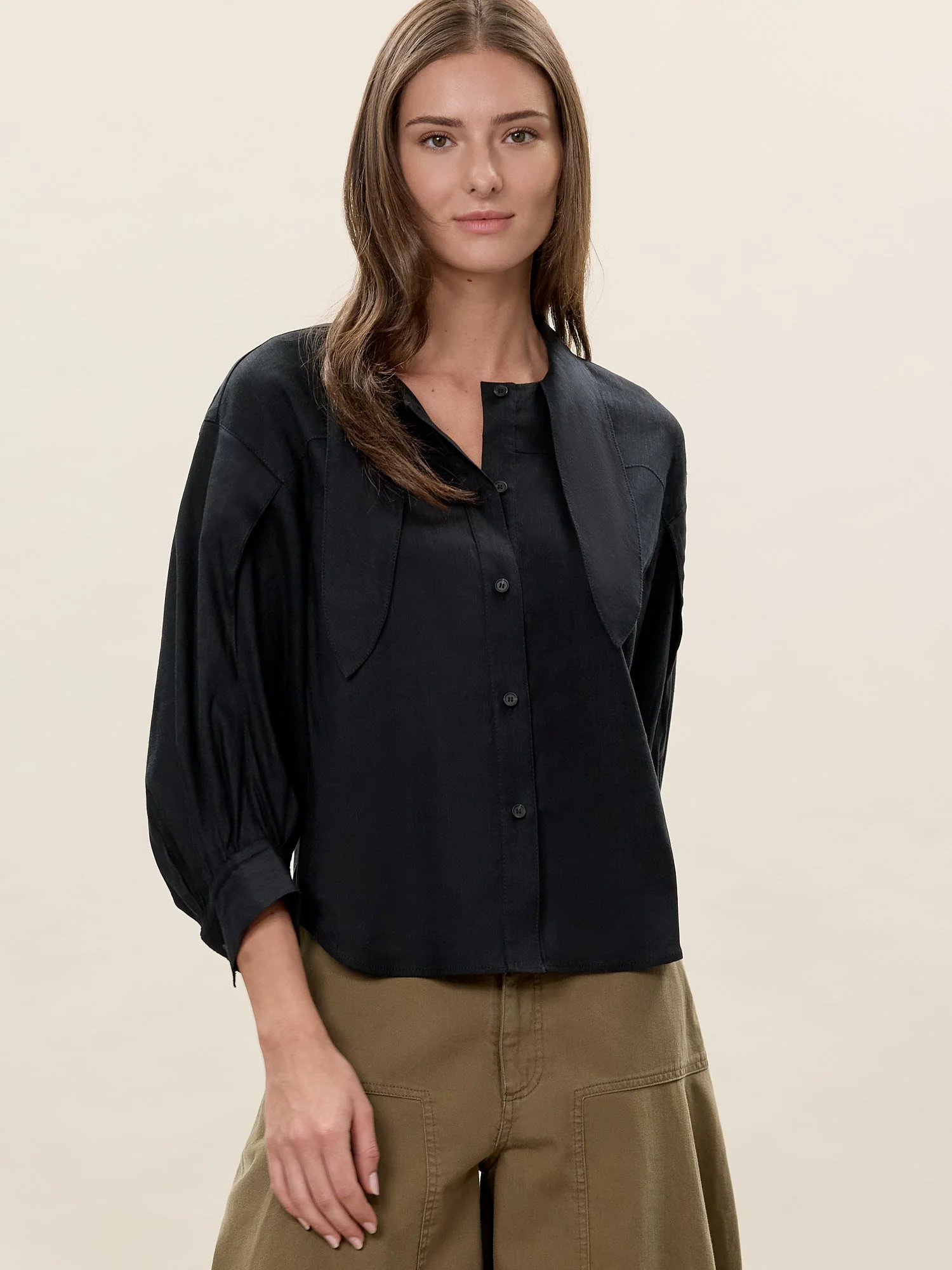 Stretch Linen Top
