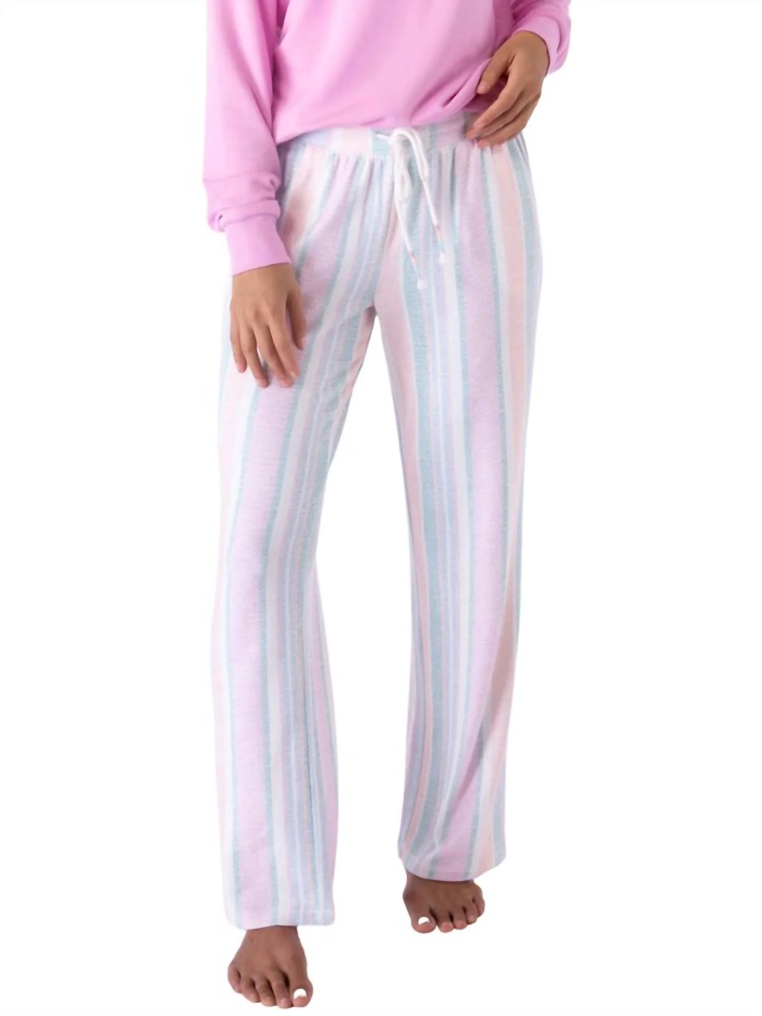 Stripe Baja Babe Pant In Ivory
