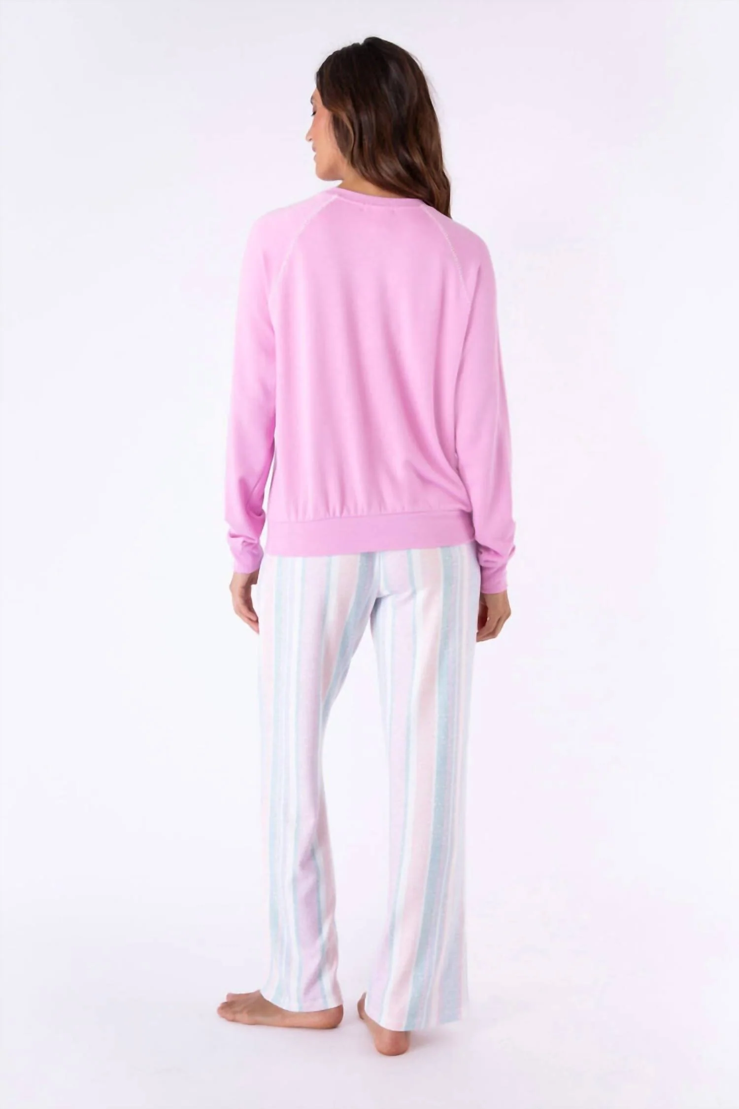 Stripe Baja Babe Pant In Ivory - Image 3