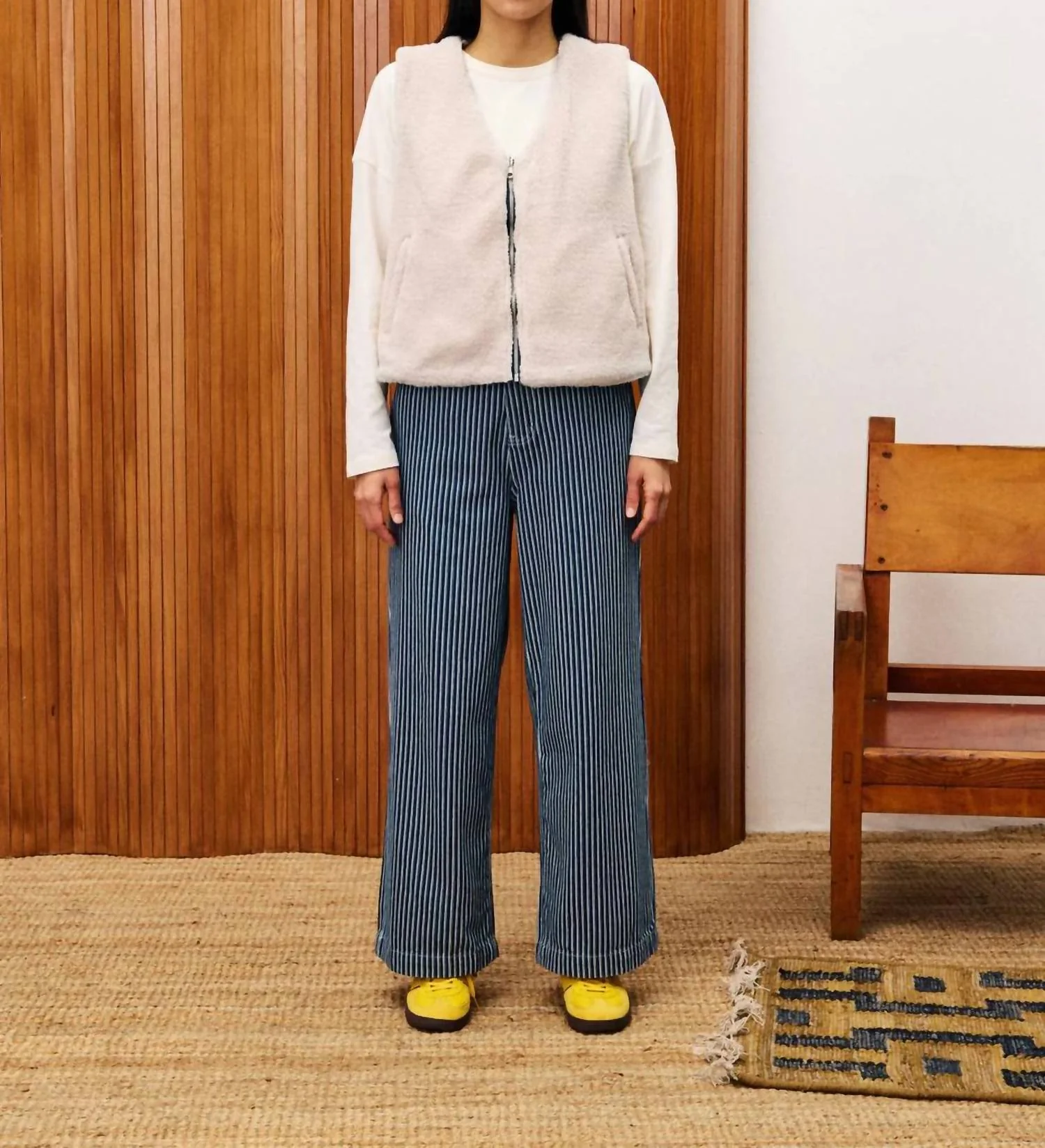 Stripe Bleuet Pants In Blue And White