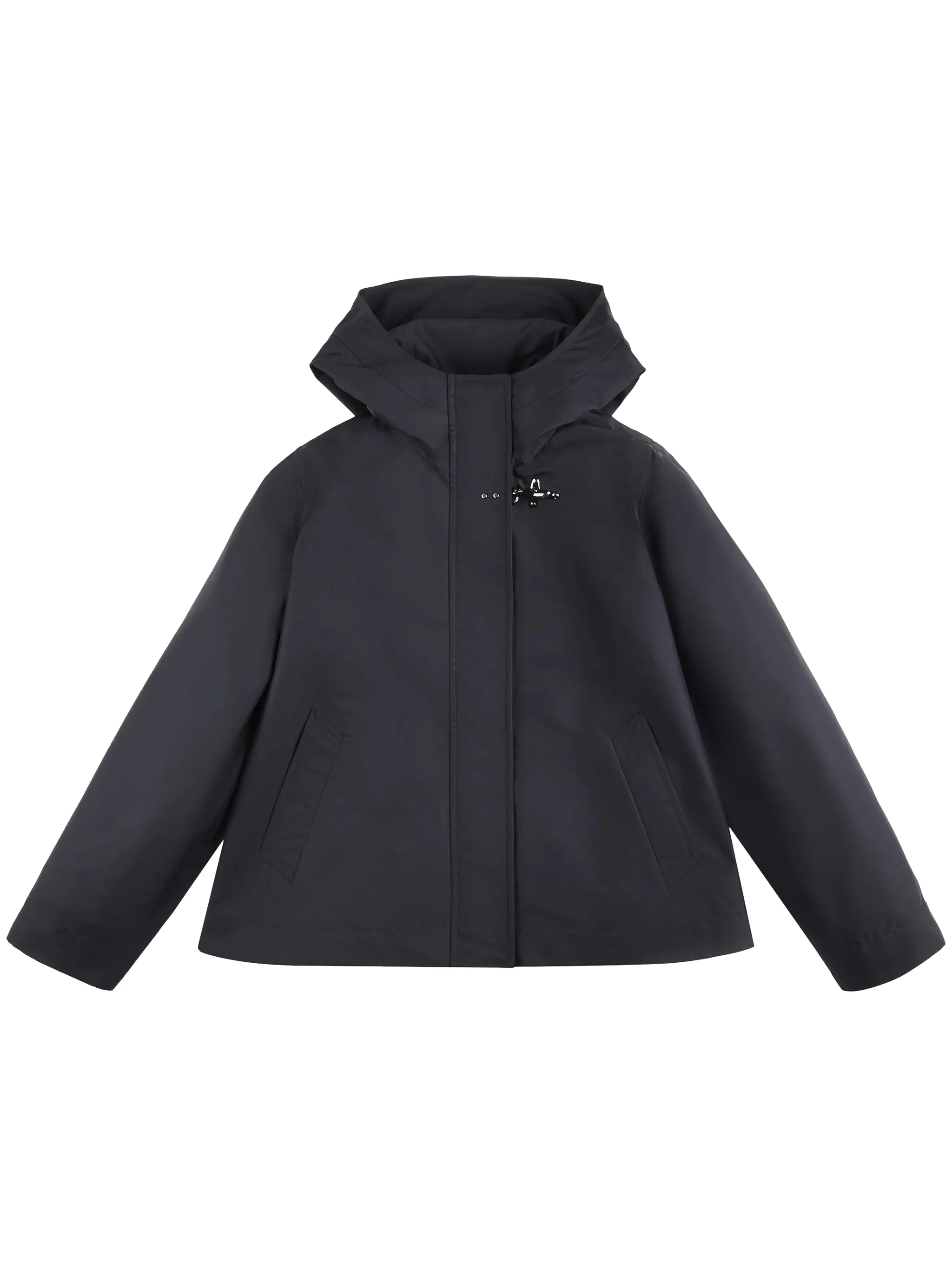 Structured Collar Short Padded Clasp Jacket
