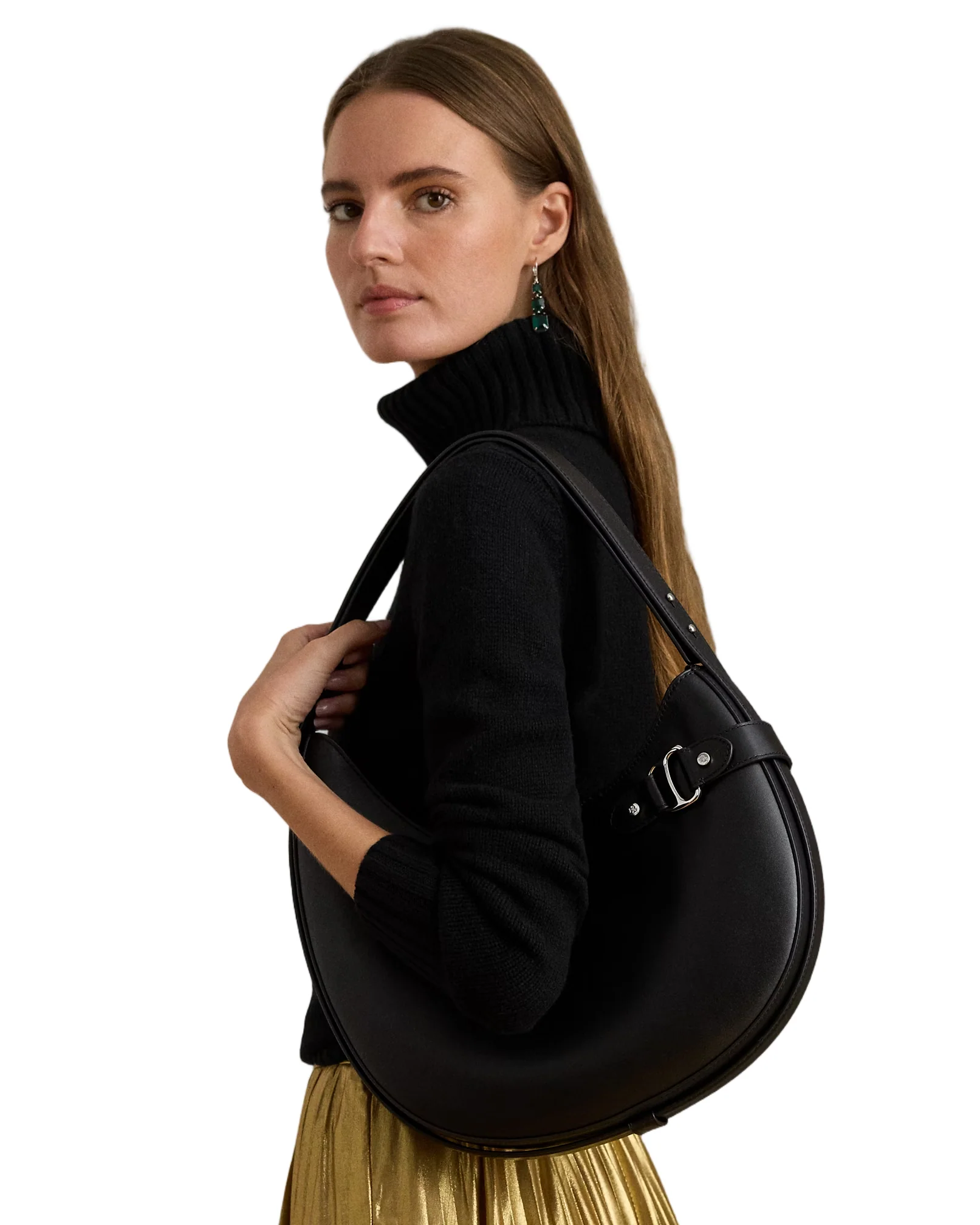 Structured Crescent Shoulder Bag - Image 6