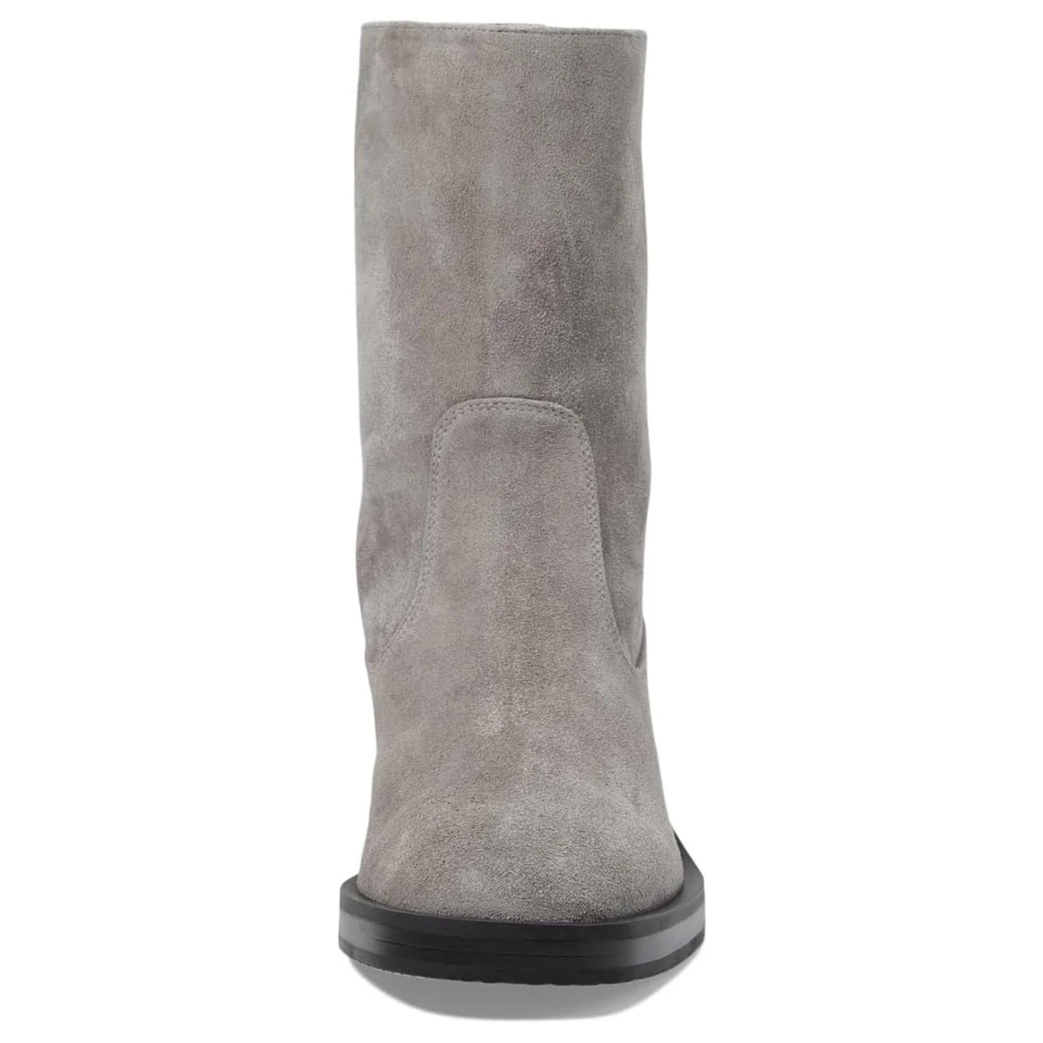 Stuart Weitzman Kaia Boots Women's Gray Leather Round Toe Bootie HTAT1036 - Image 3