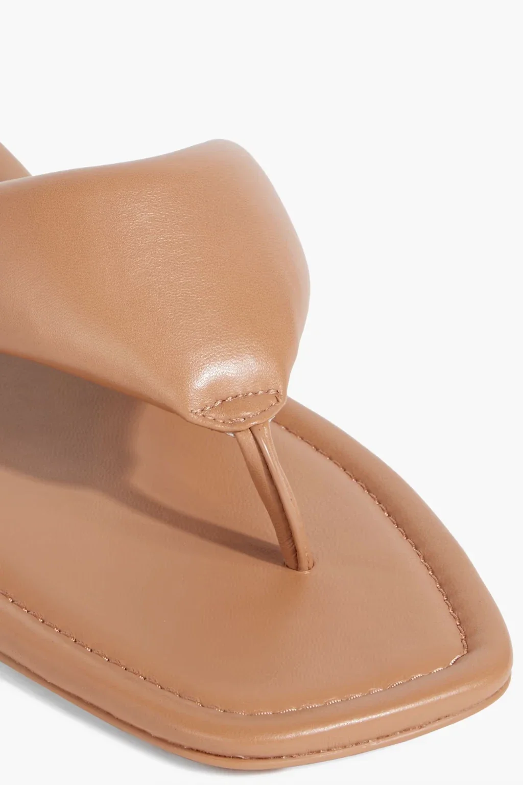 Stuart Weitzman Maui Sandals Women's Tan Leather Slip On Flip Flop HTAT1044 - Image 4
