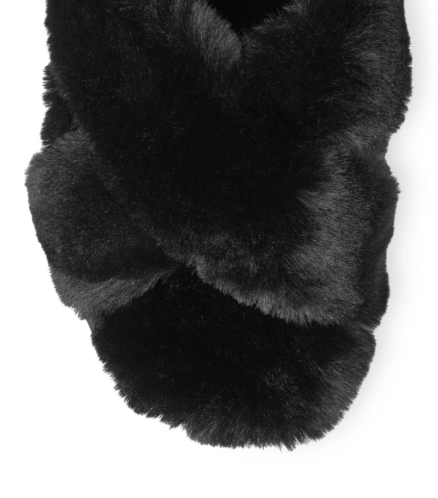 Stuart Weitzman Roza Lift Sandals Womens B Black Faux Shearling Slide RHS4049 - Image 4