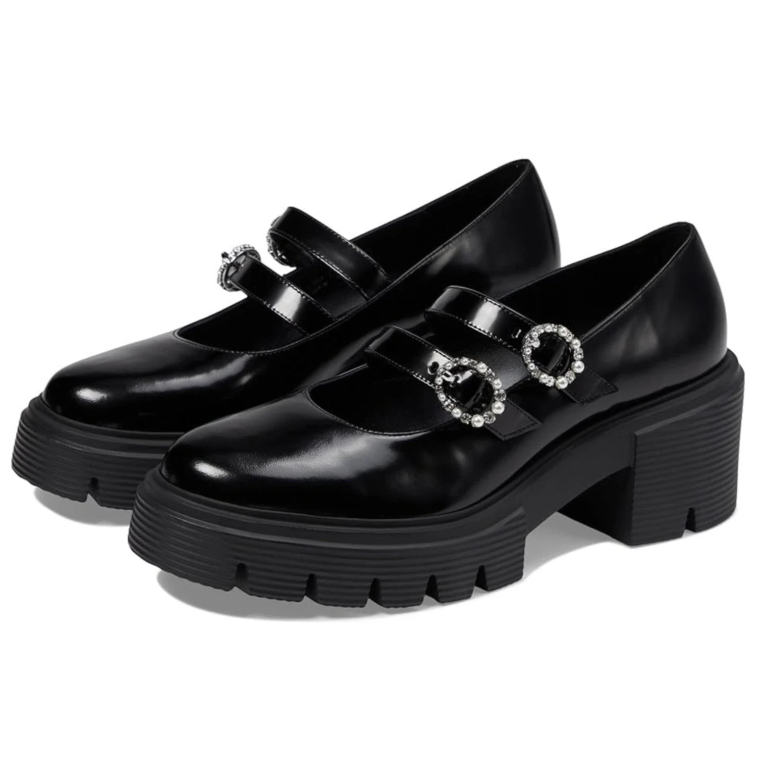 Stuart Weitzman Soho Leighton Women's Black Leather Mary Jane HTAT1042