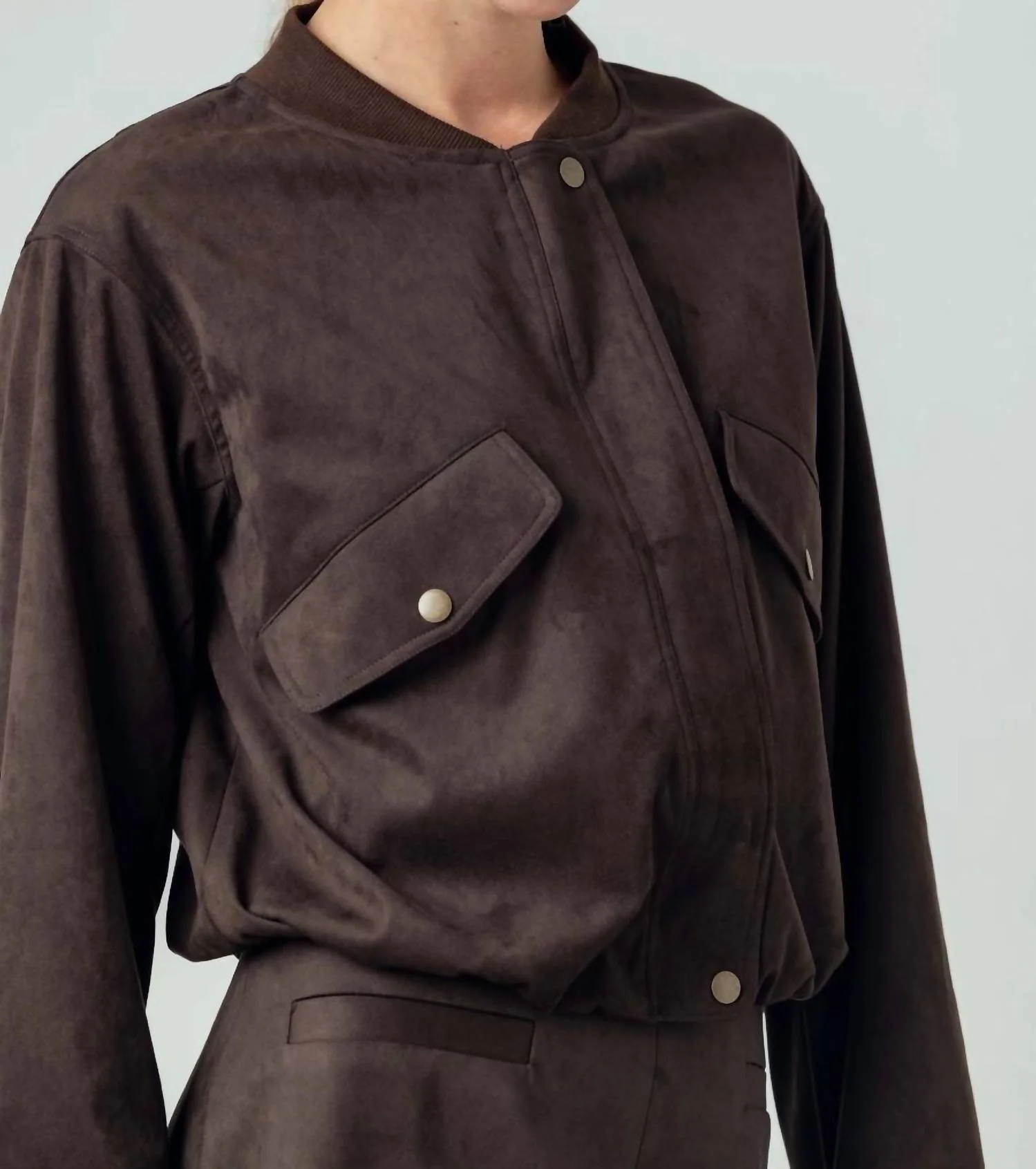 Suede Lyra Jacket In Espresso - Image 3