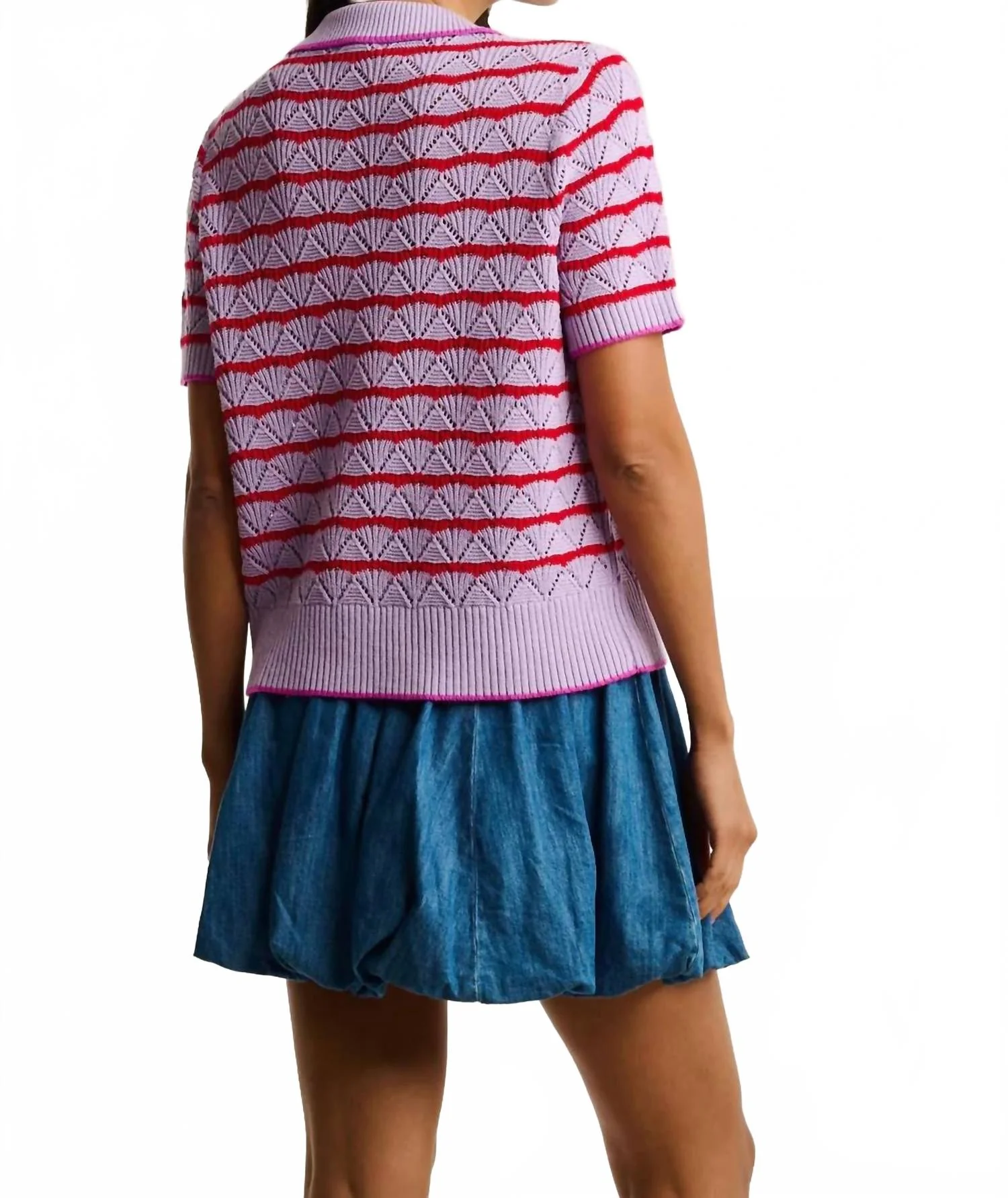 Summer Sunset Sweater In Purple Twist - Image 4