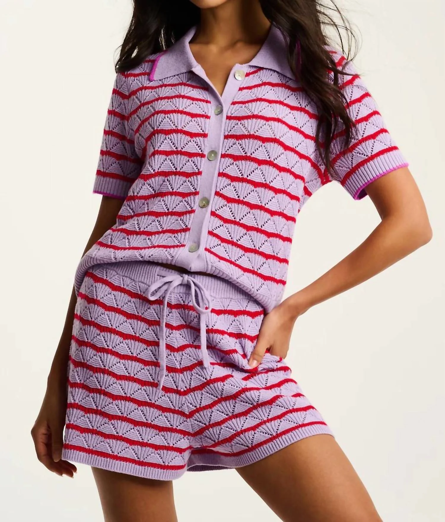 Summer Sunset Sweater In Purple Twist - Image 5