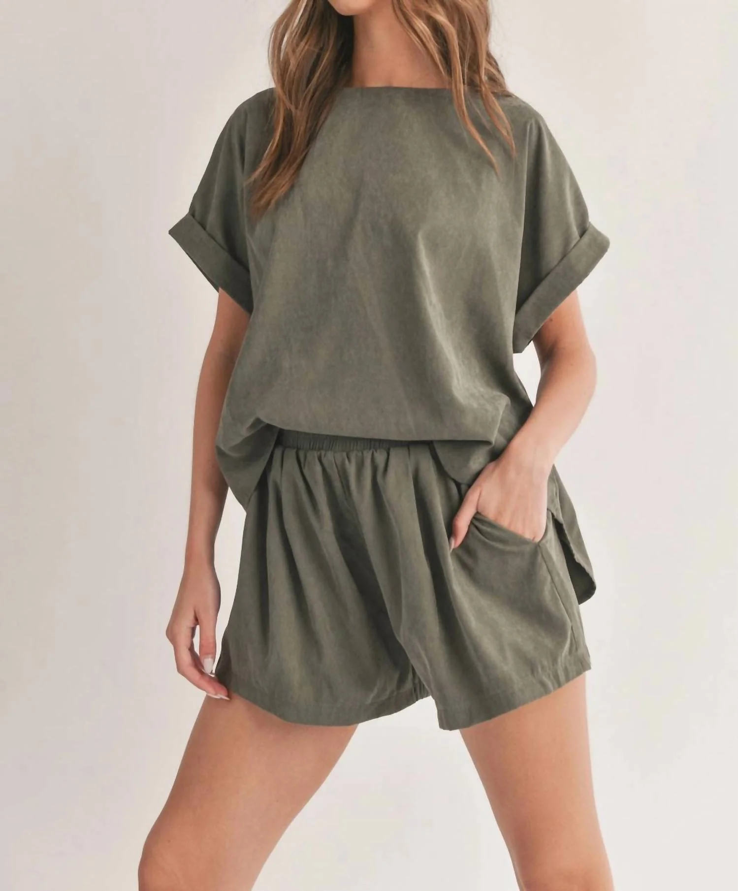 Sunday Suede Set In Blush - Image 2