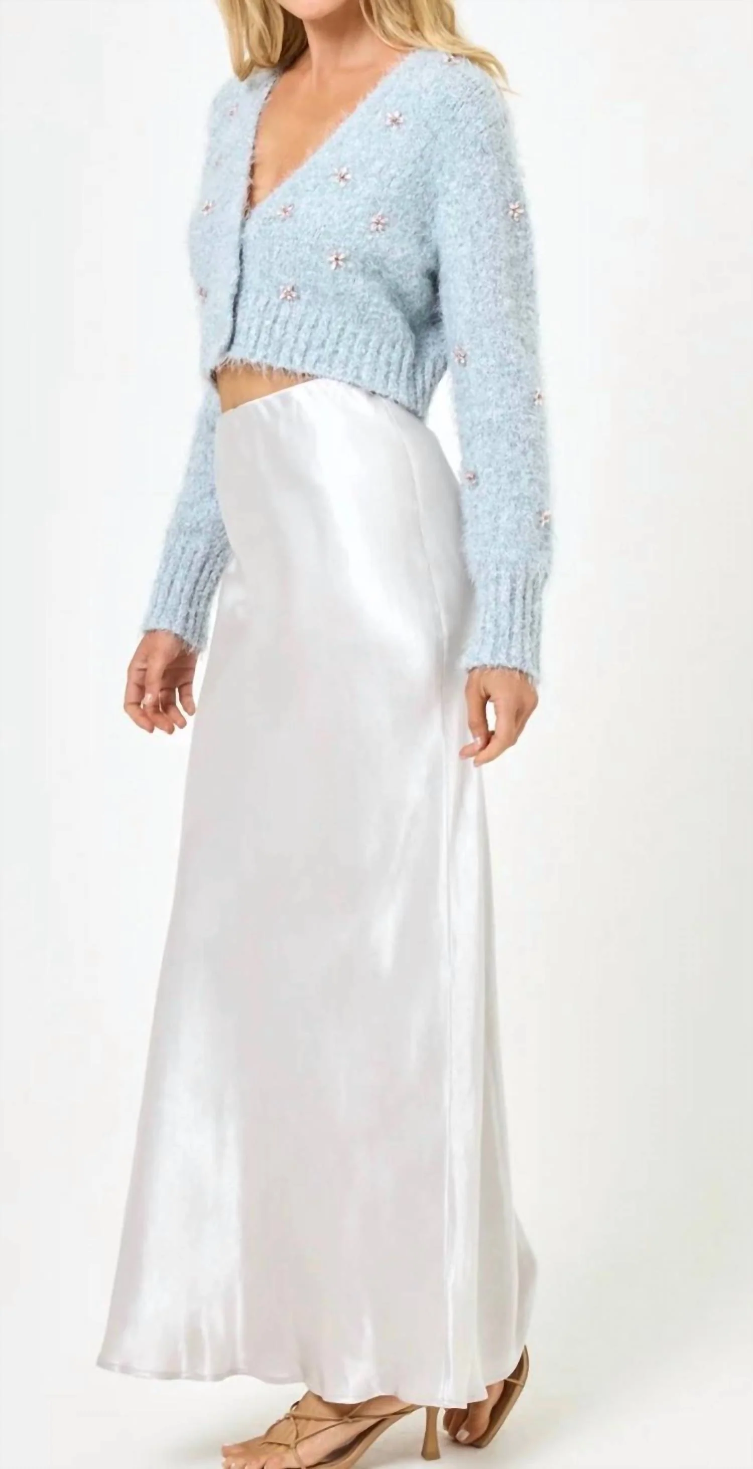 Sweet As Honey Skirt In Silver - Image 2