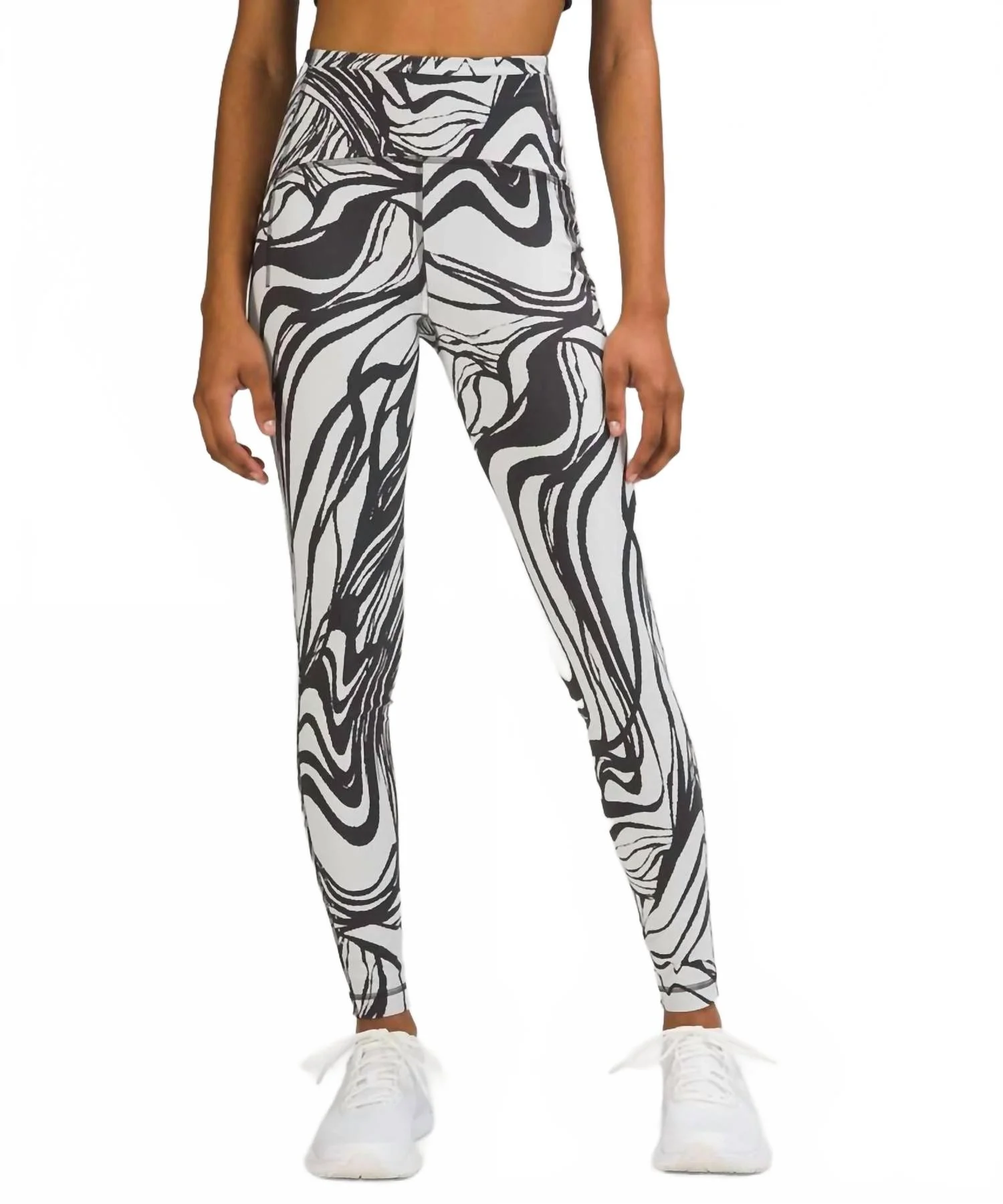 Swift Speed High Rise Tight Leggings In Spin Off Jacquard Vapor Graphite Grey