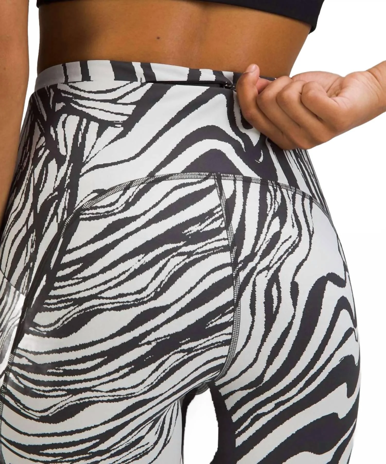 Swift Speed High Rise Tight Leggings In Spin Off Jacquard Vapor Graphite Grey - Image 3