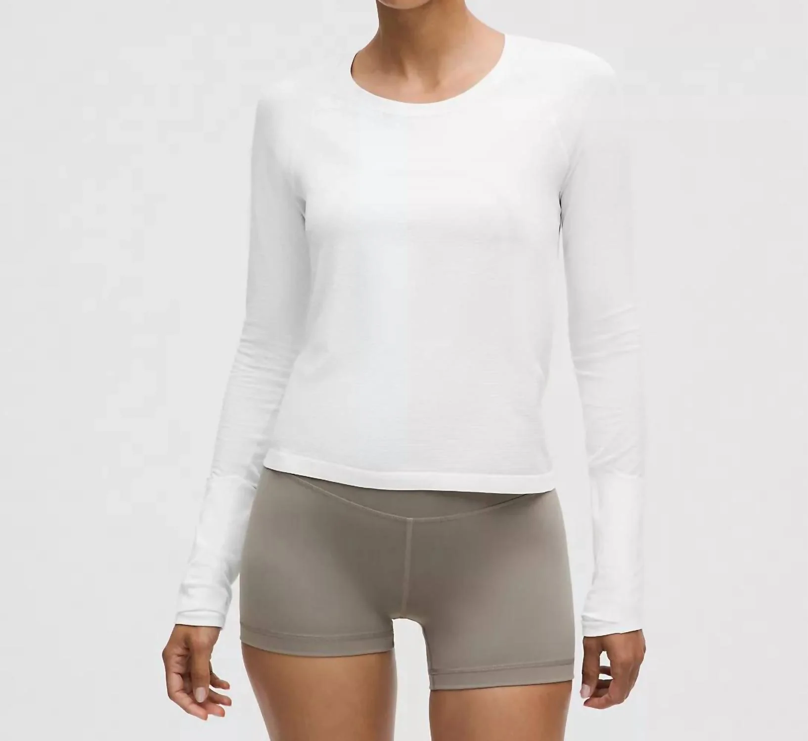 Swiftly Tech Long Sleeve 2.0 Race Length Top In White/white