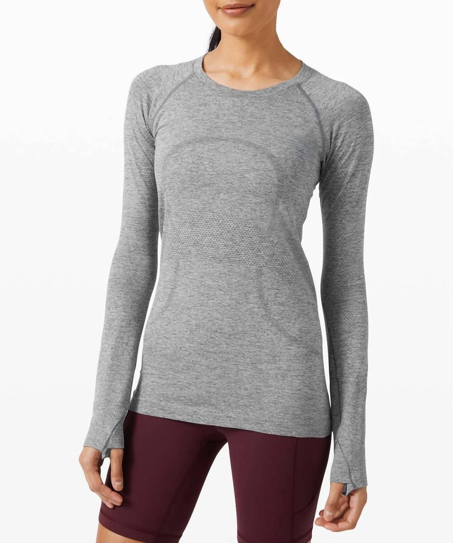 Swiftly Tech Long Sleeve Top In Slate/white