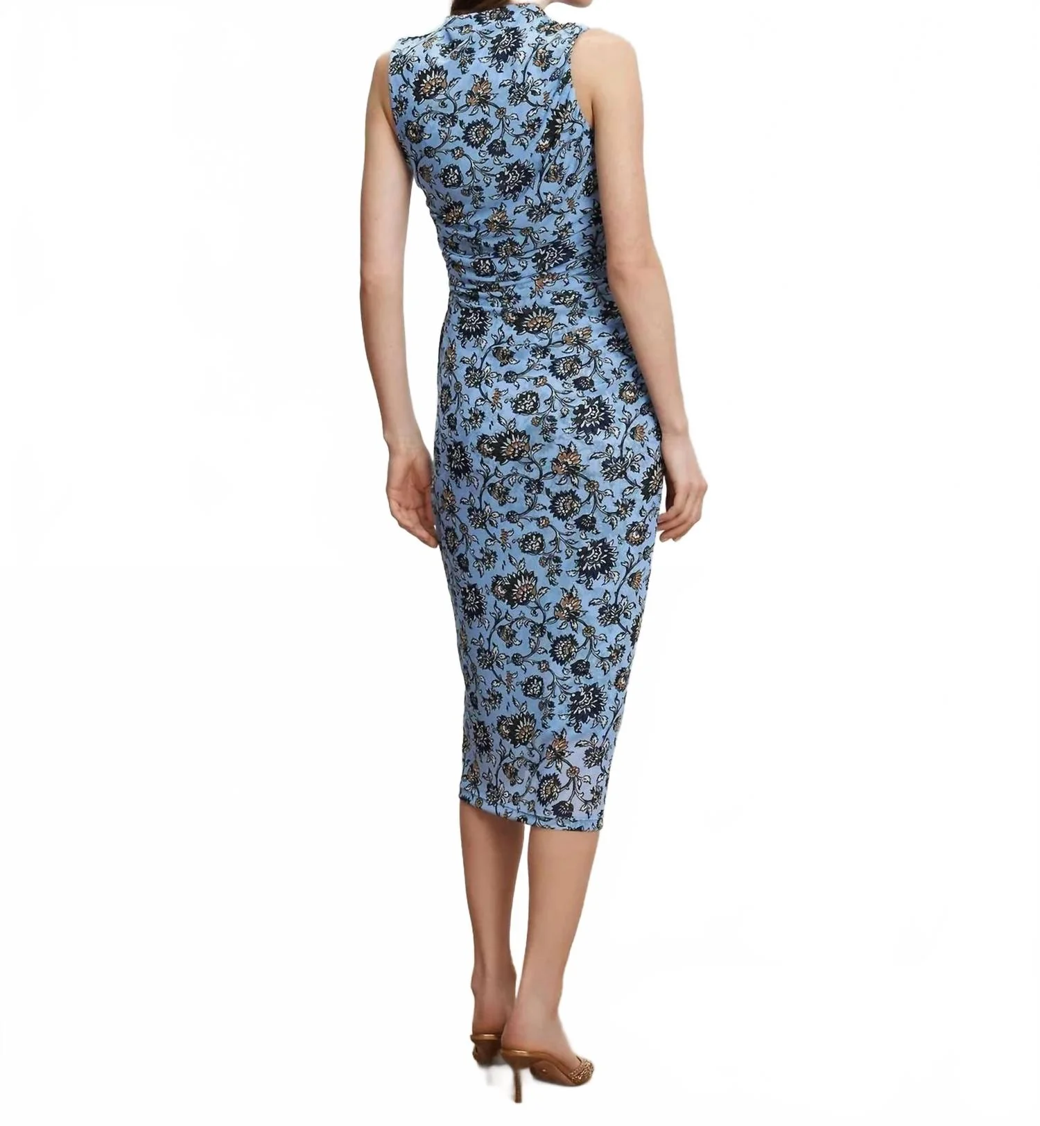 Sylviani Dress In Ice Blue Multi - Image 3
