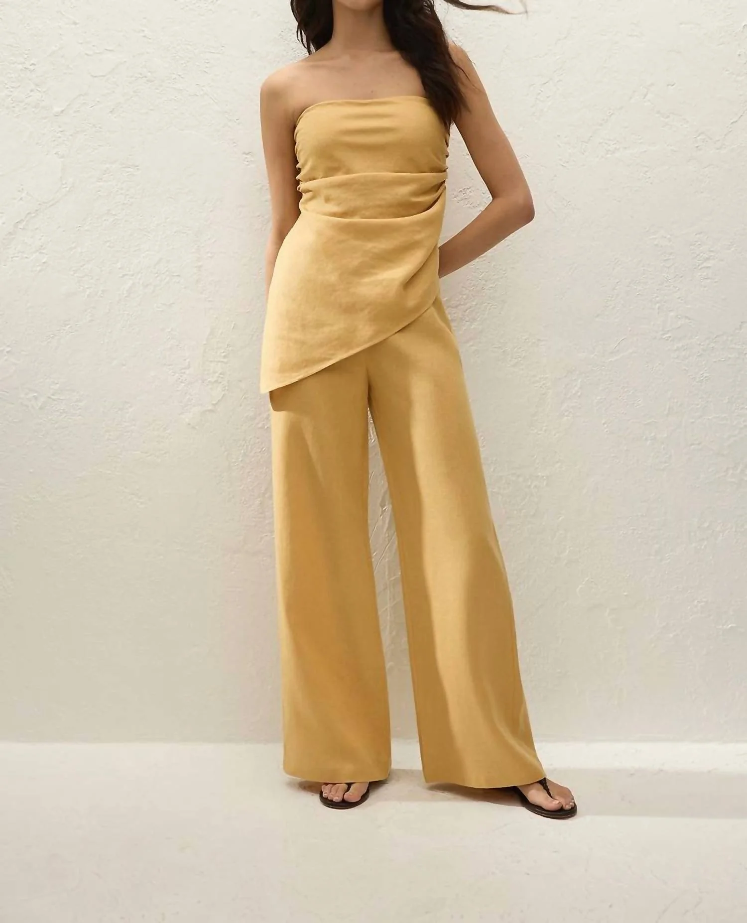 Syna Wide Leg Pants In Marigold