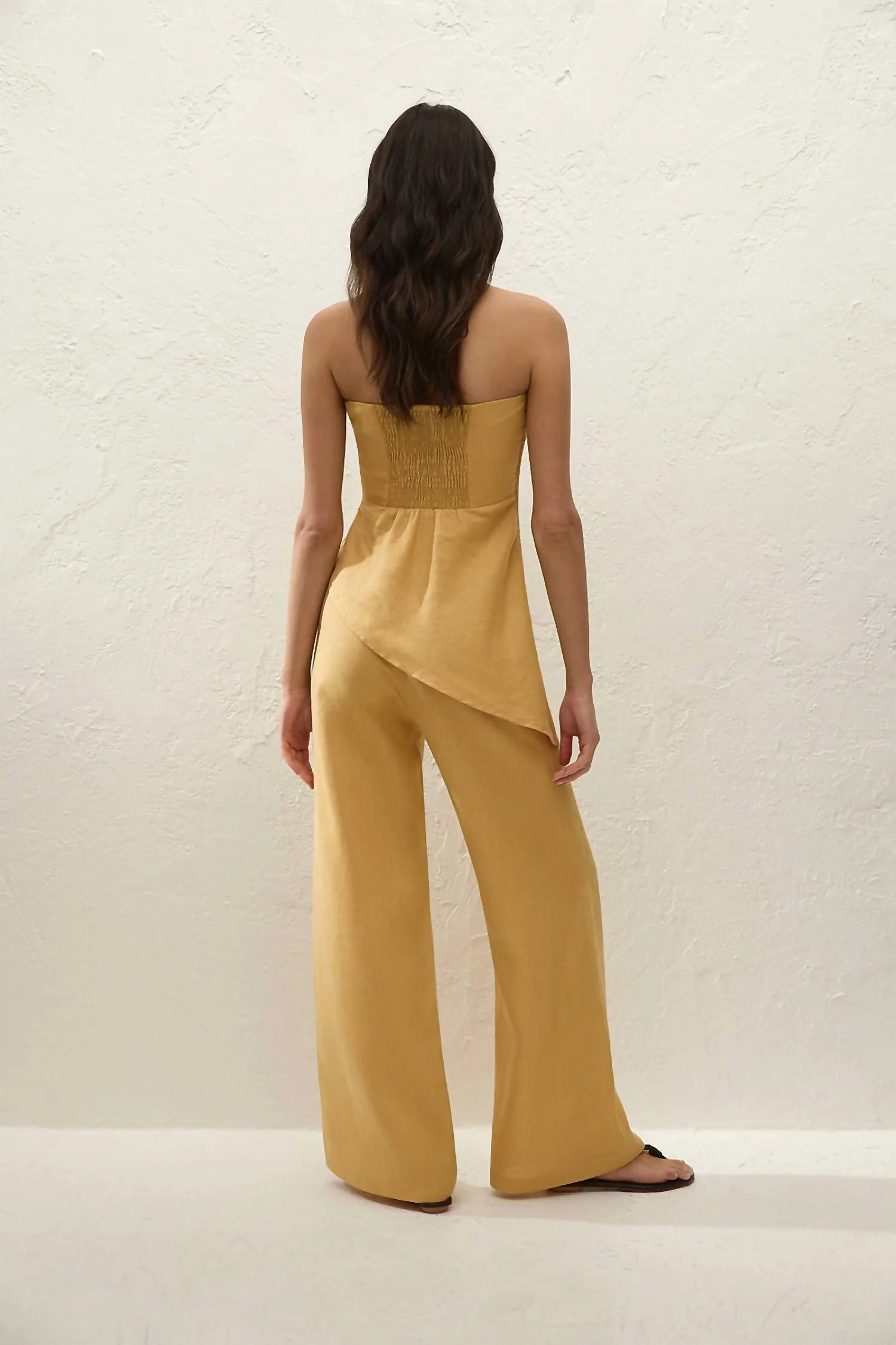 Syna Wide Leg Pants In Marigold - Image 3