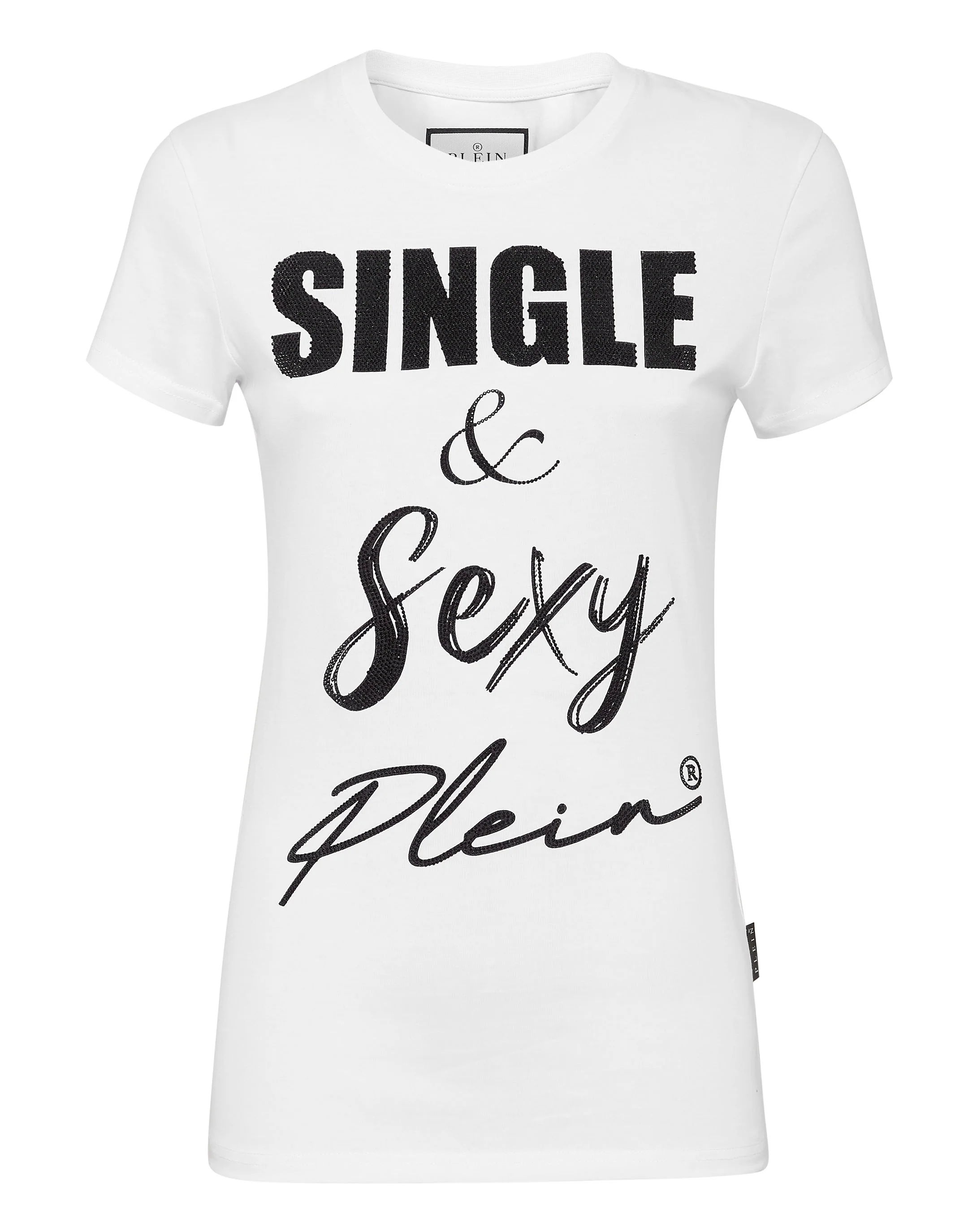 T-shirt Round Neck SS Sexy Pure Fit with Crystals