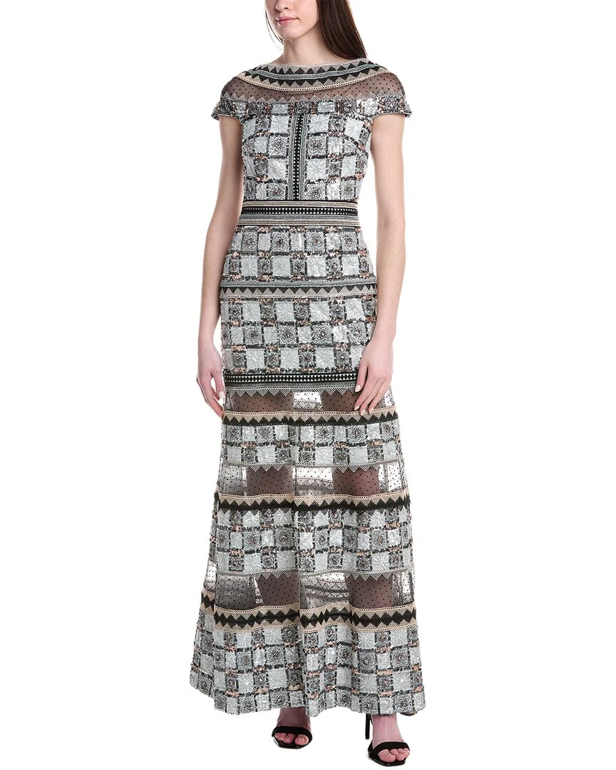 Tadashi Shoji Short Sleeve Maxi Dress