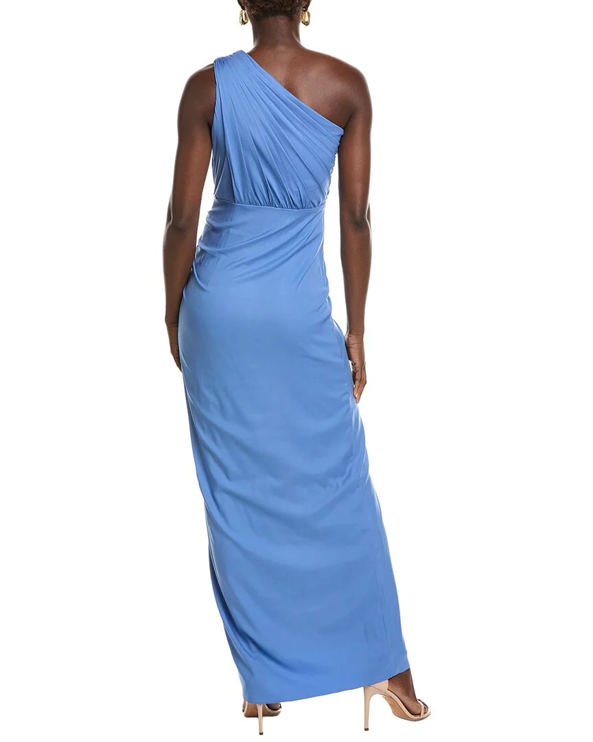 Tadashi Shoji Solid One-Shoulder Maxi Dress - Image 2