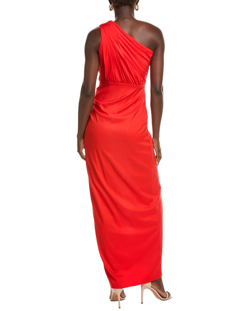 Tadashi Shoji Solid One-Shoulder Maxi Dress - Image 2