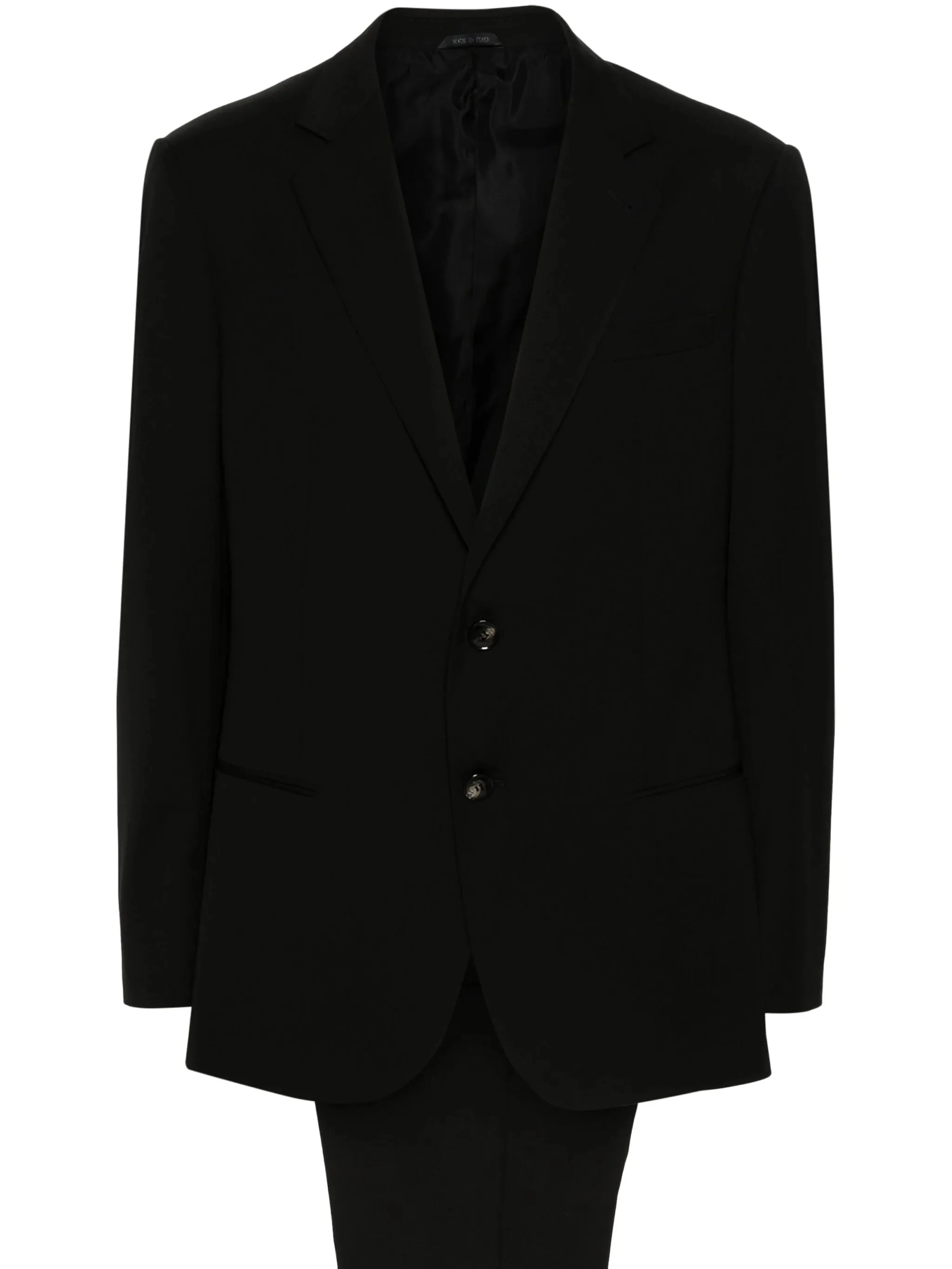 Tailored Black Notch Lapel Suit Jacket