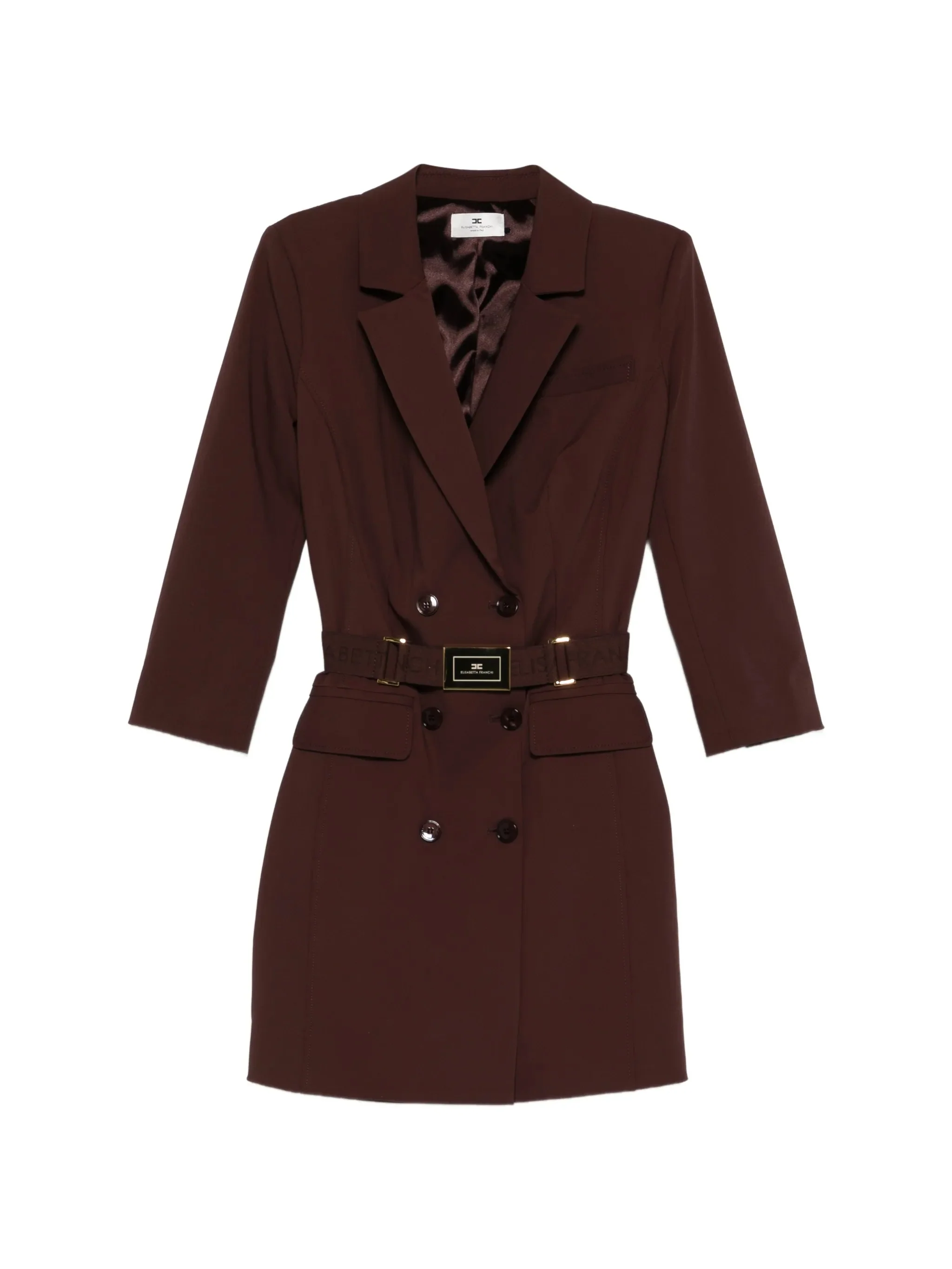 Tailored Double-Breasted Gold-Tone Button Dress
