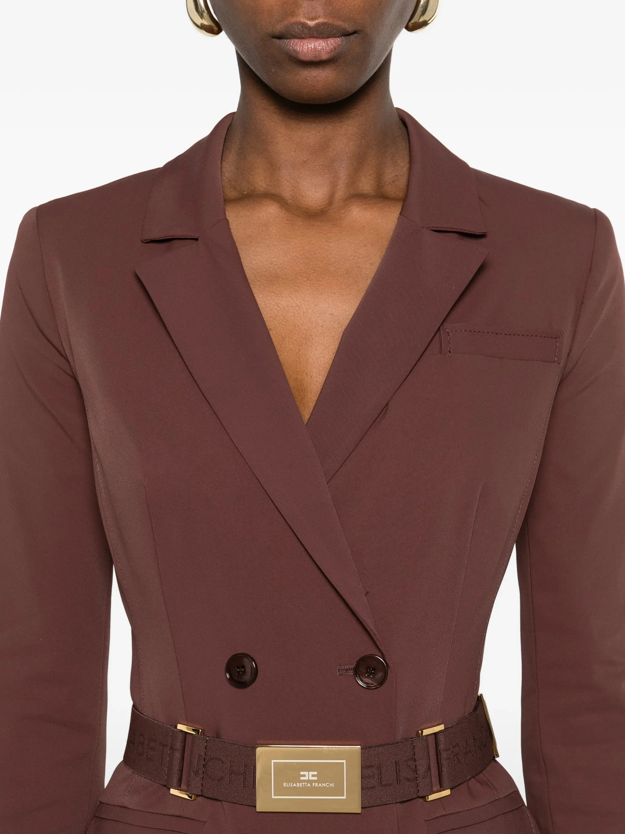 Tailored Double-Breasted Gold-Tone Button Dress - Image 5