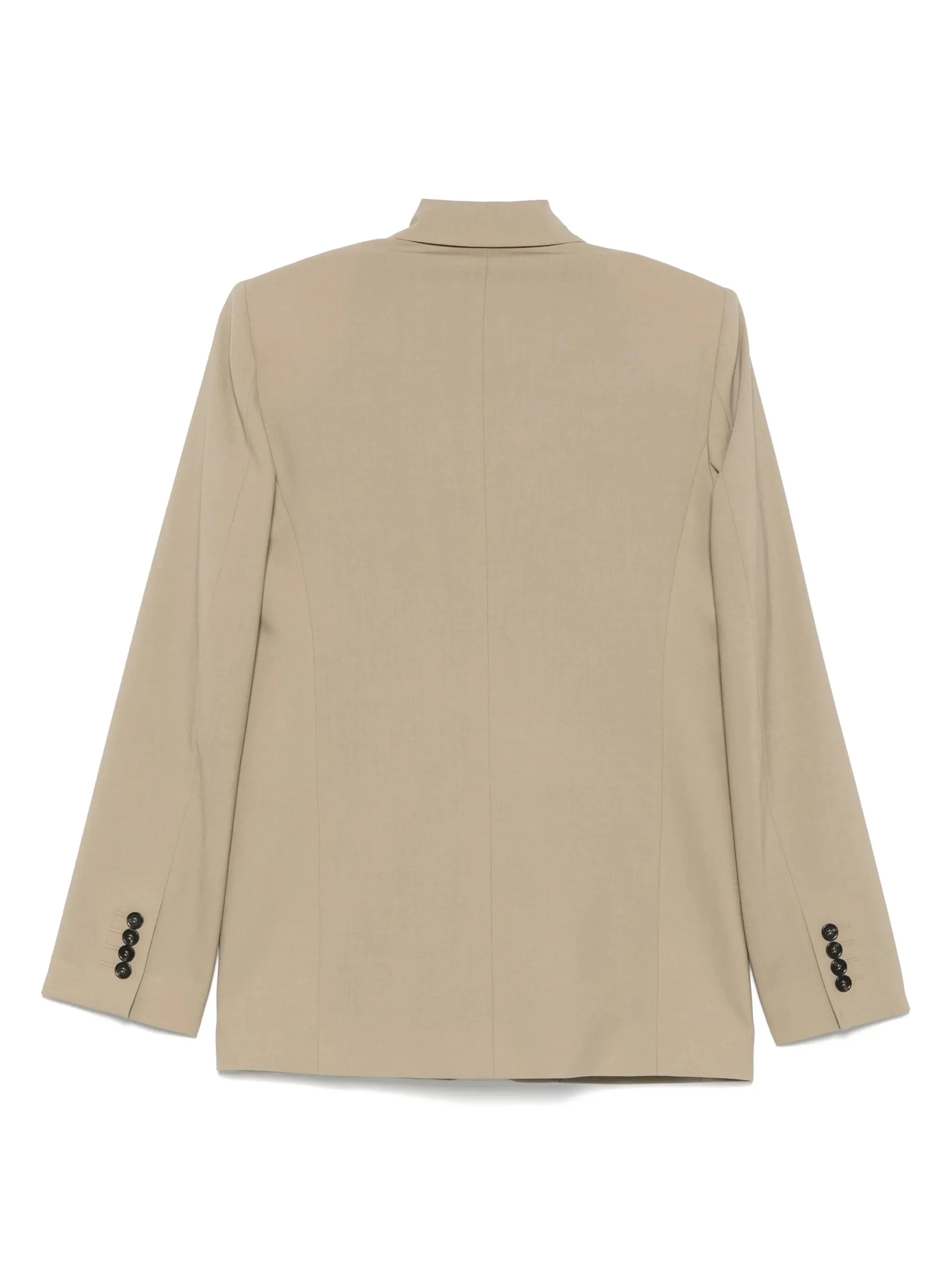 Tailored Notched Lapel Structured Wool Blazer - Image 2