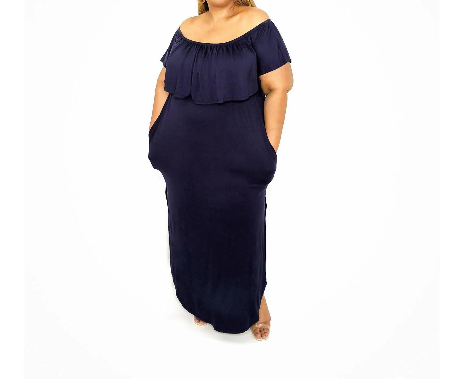 Take Me Away Maxi Dress In Navy