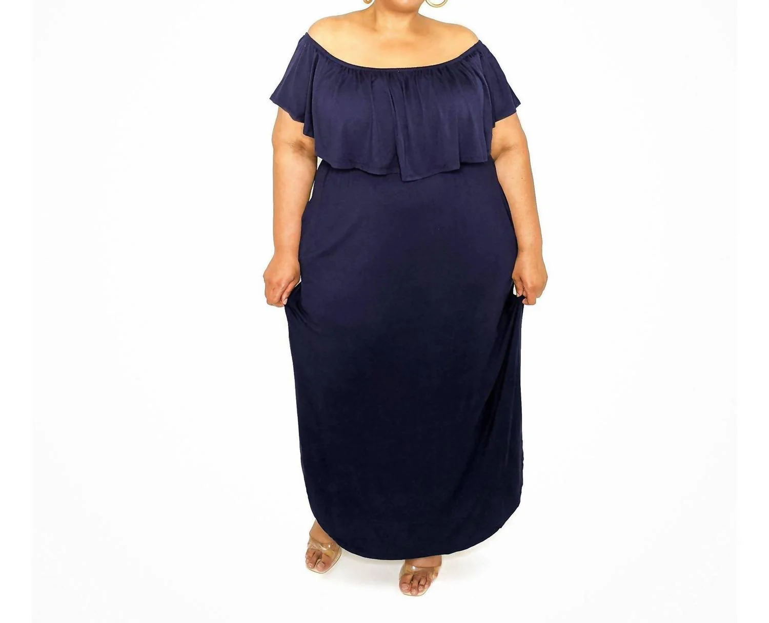 Take Me Away Maxi Dress In Navy - Image 2