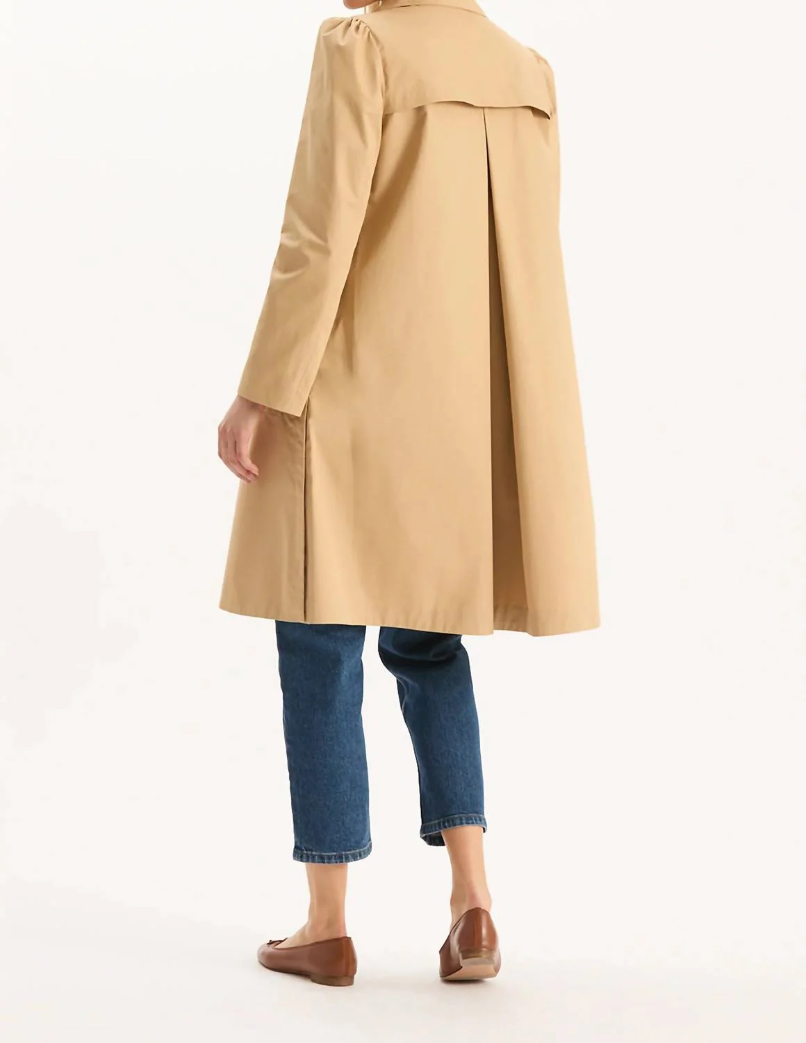 Tasha Water Repellent Trench Coat In Beige - Image 3