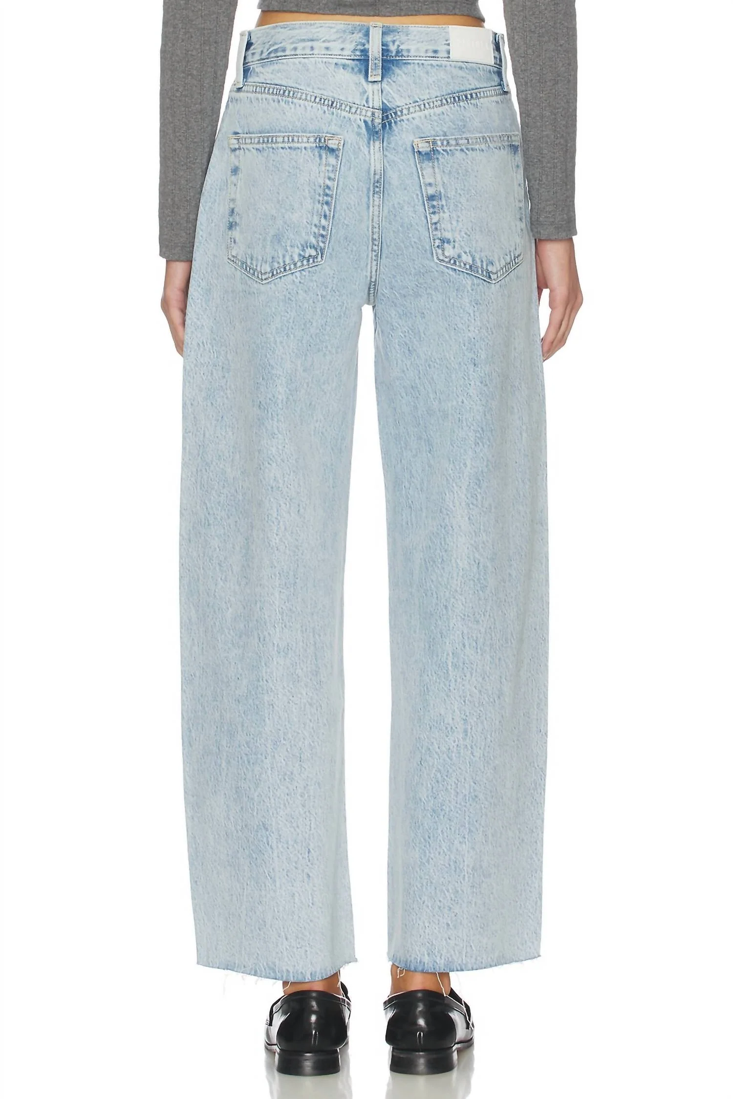 Tate Crop High Rise Bowed Wide Leg Jeans In Modena - Image 2