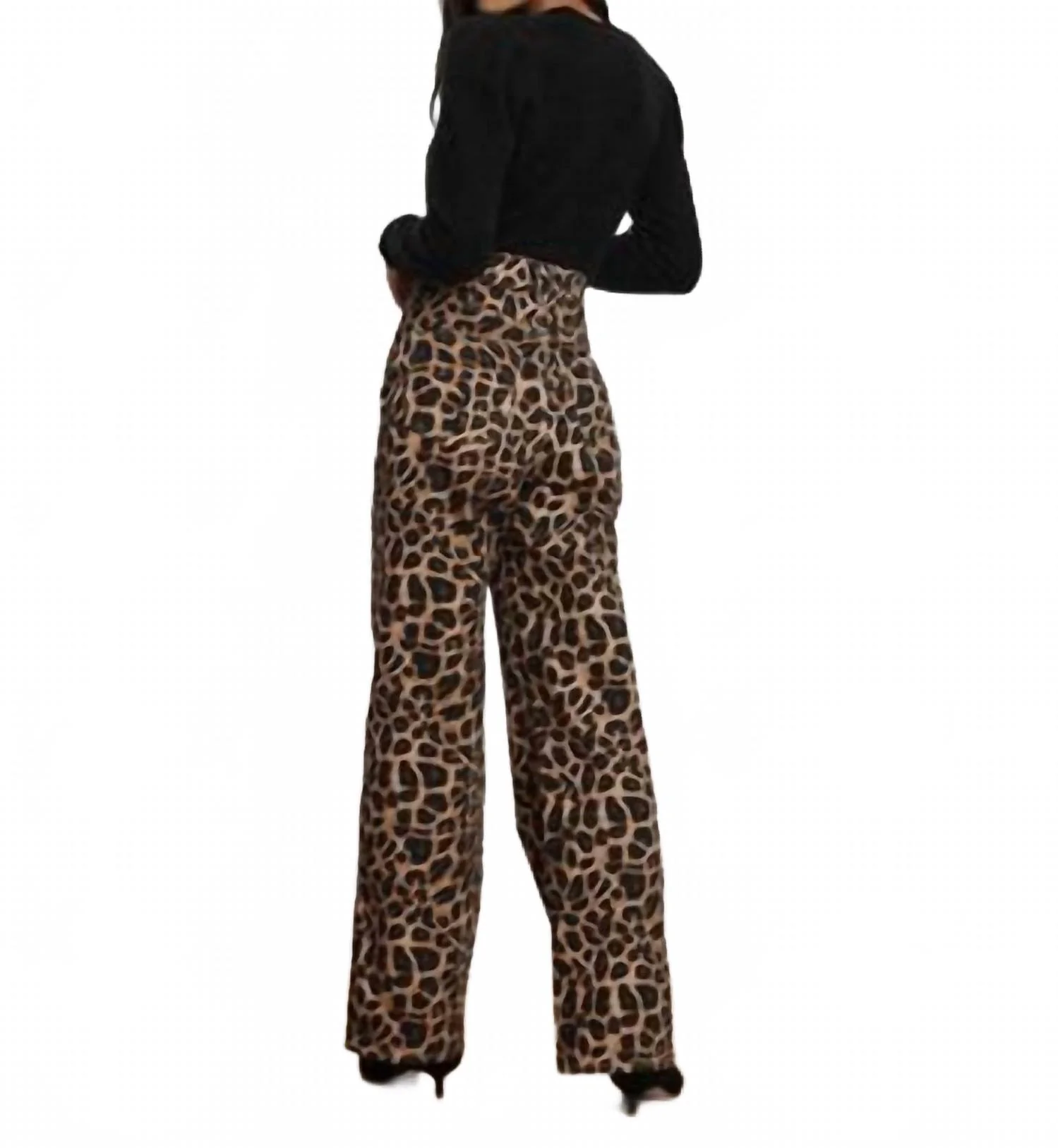 Taylor High Rise Wide Leg Jean In Washed Leopard - Image 2