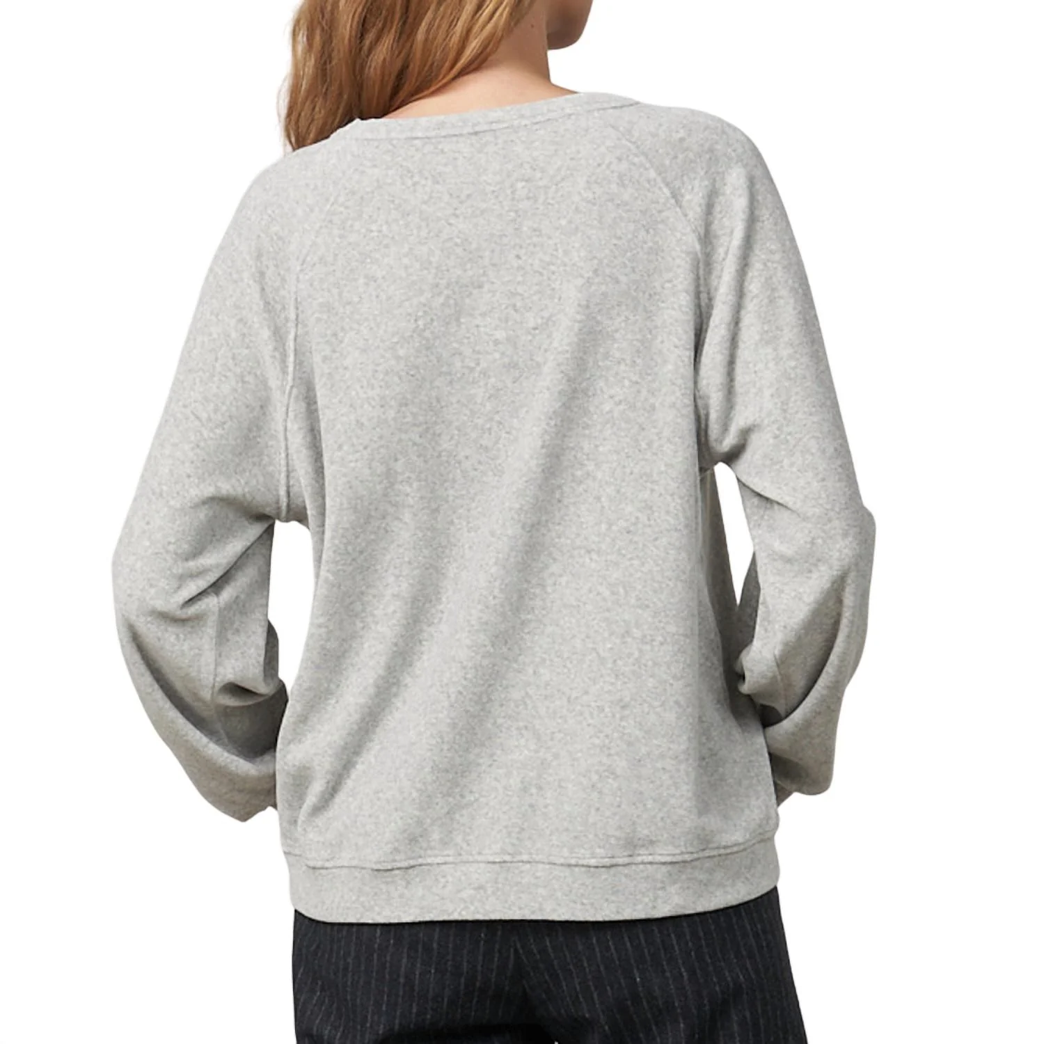 Teasy Long Sleeve Tee In Heather Grey - Image 2