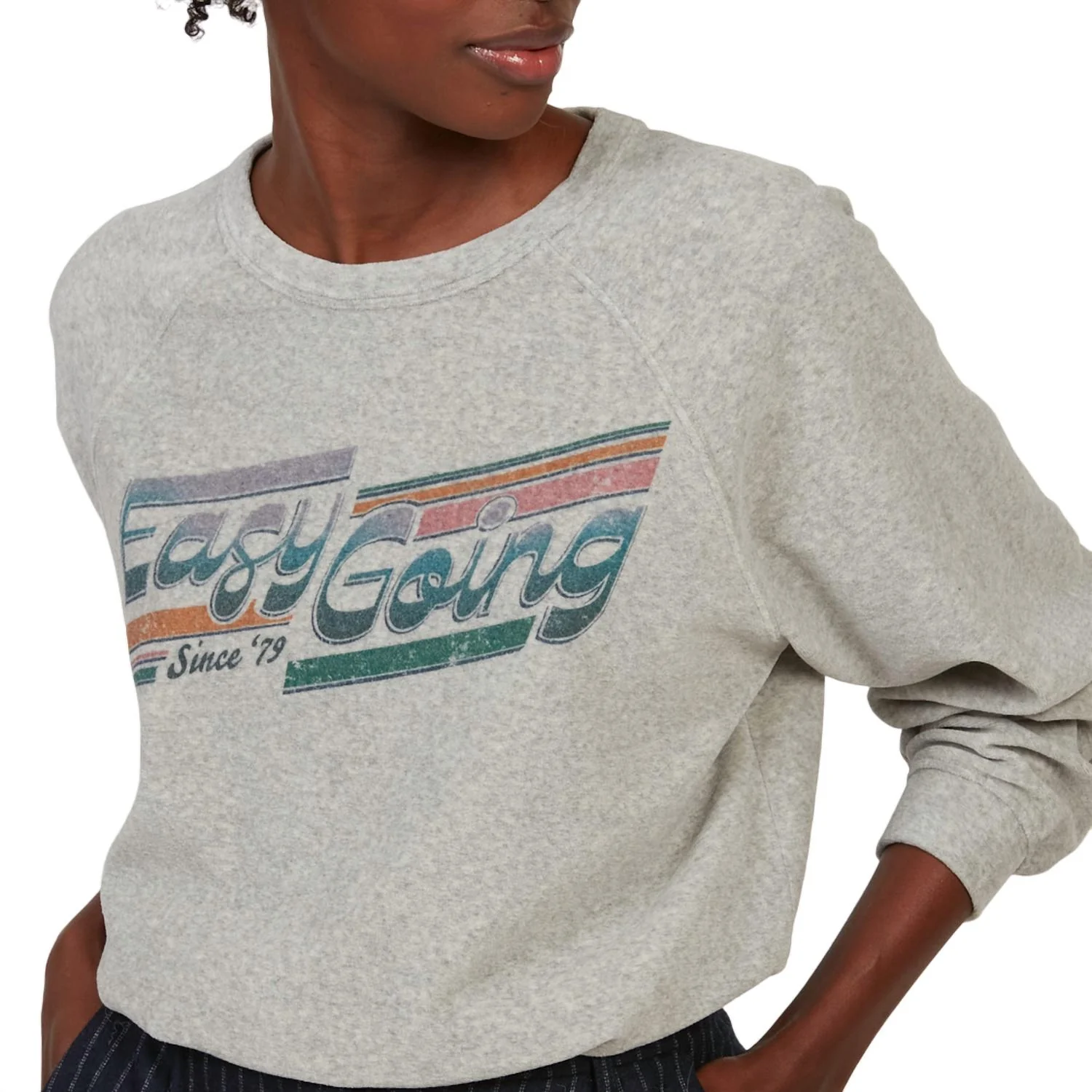 Teasy Long Sleeve Tee In Heather Grey - Image 3