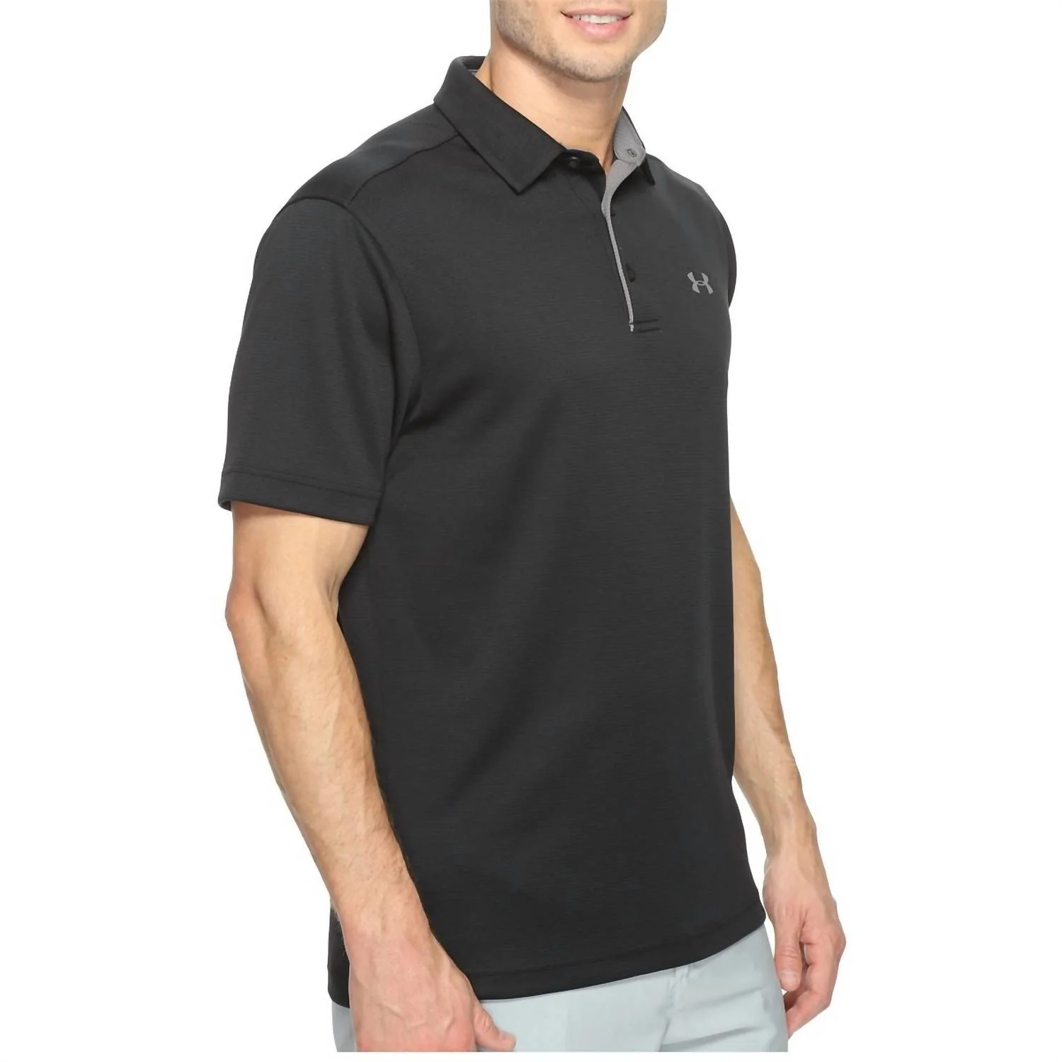 Tech Polo In Black - Image 3