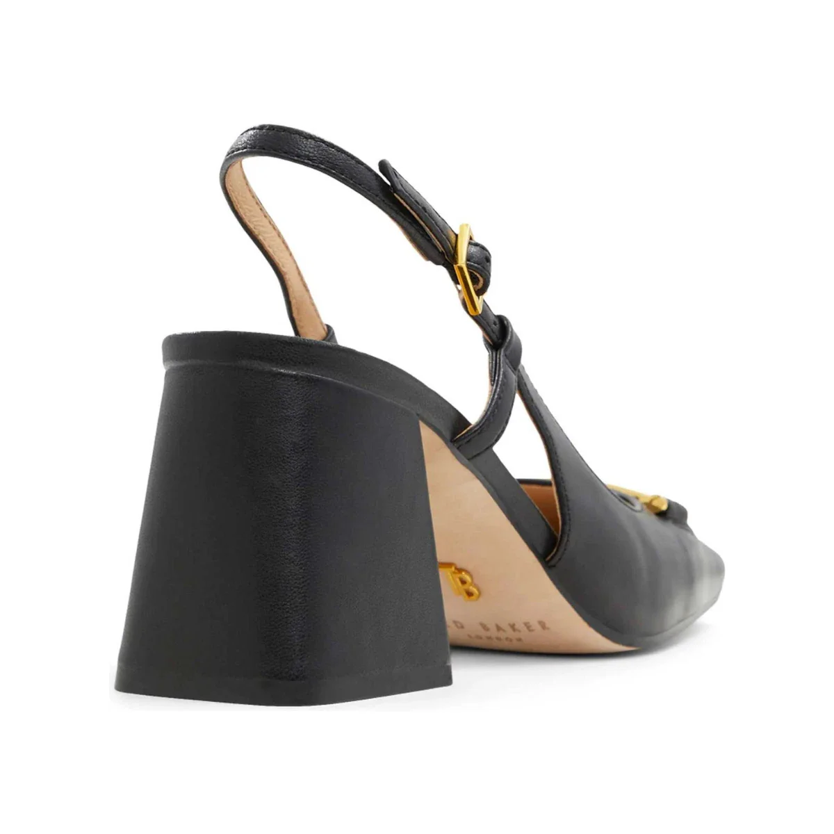 Ted Baker Mia Icon Pump Women's Black Leather Square Toe Block Heel VER1507 - Image 2