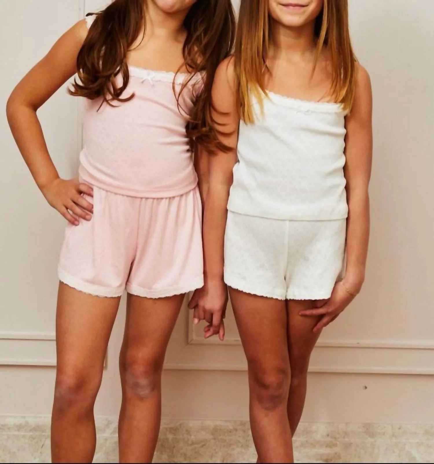 Teddy Pointelle Short In Heart Pink - Image 2