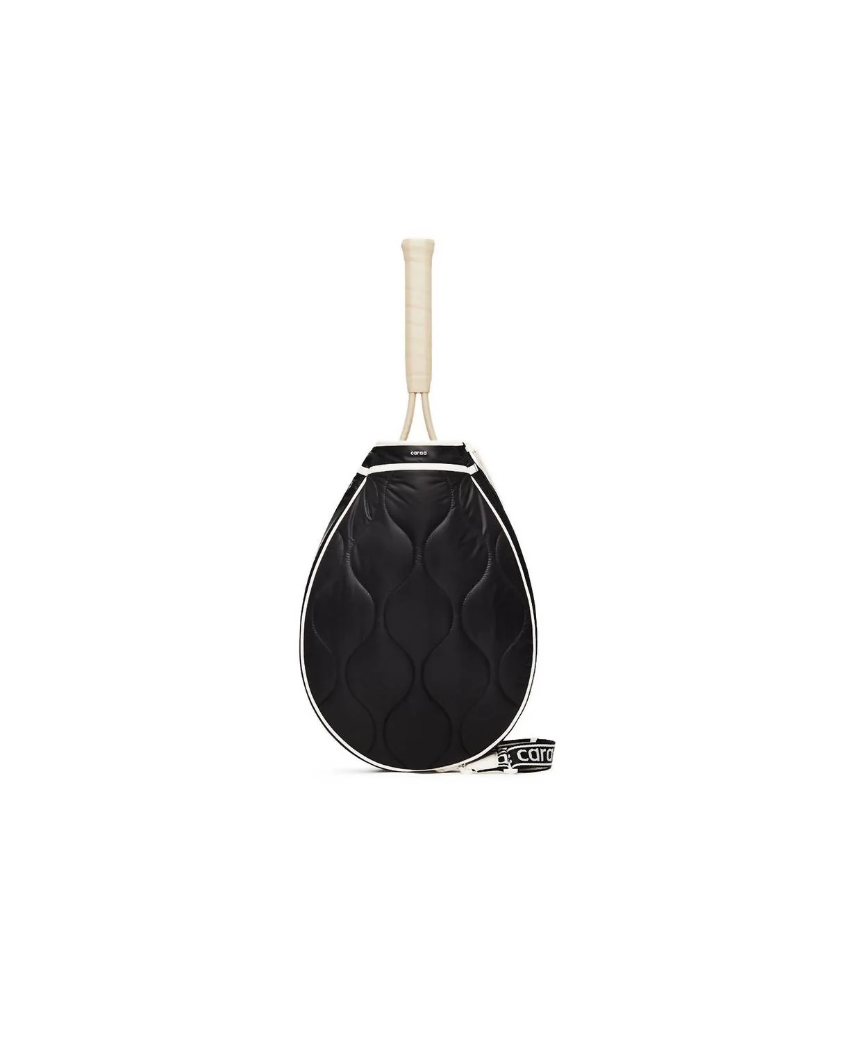 Tennis Quilted Sling Handbag In Black - Image 2