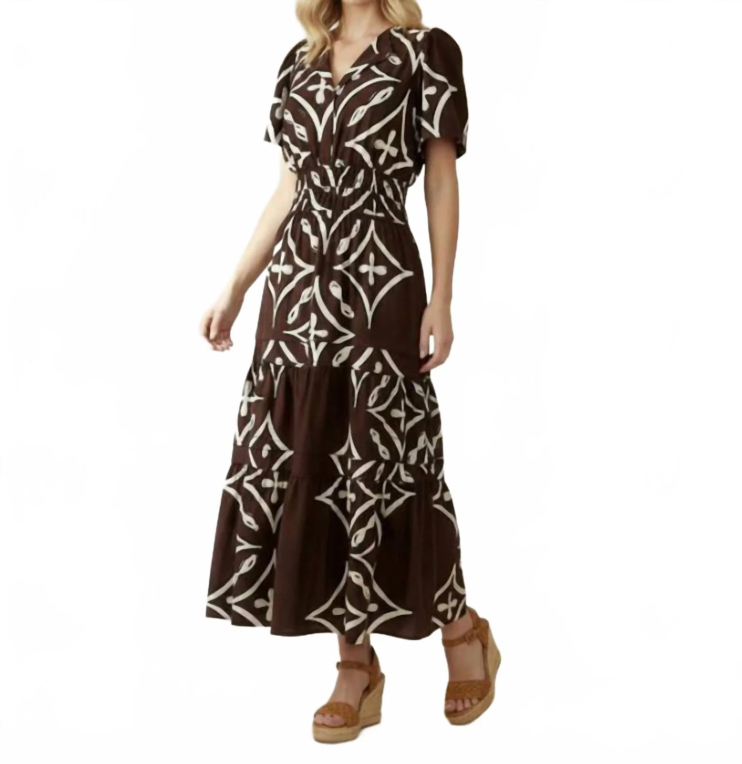 Teresa Dress In Brown - Image 2