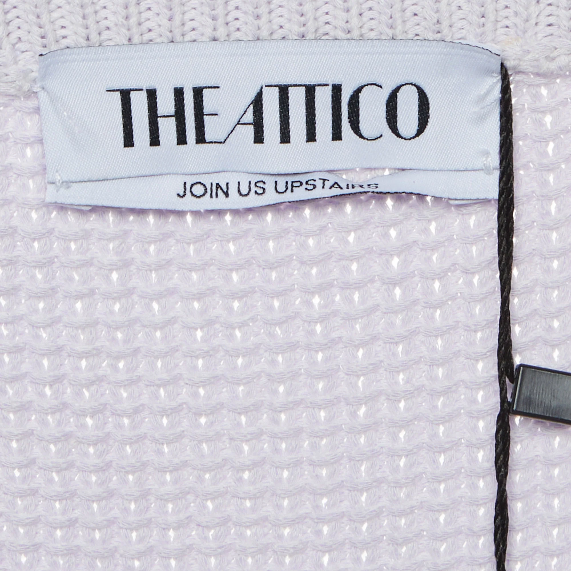 The Attico Purple Cotton Knit Taylor Dress - Image 6