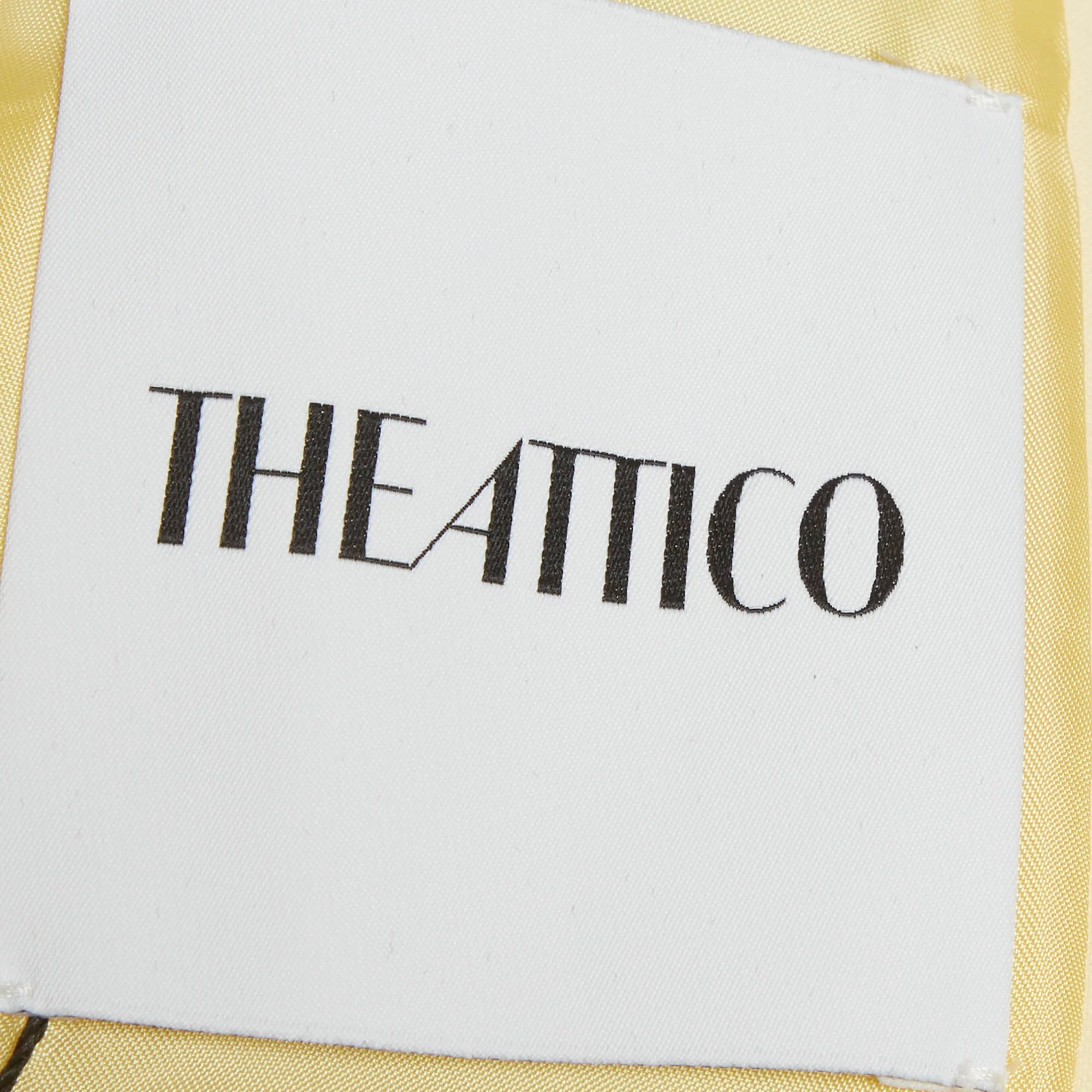 The Attico Yellow Crepe Double Breasted April Blazer - Image 4