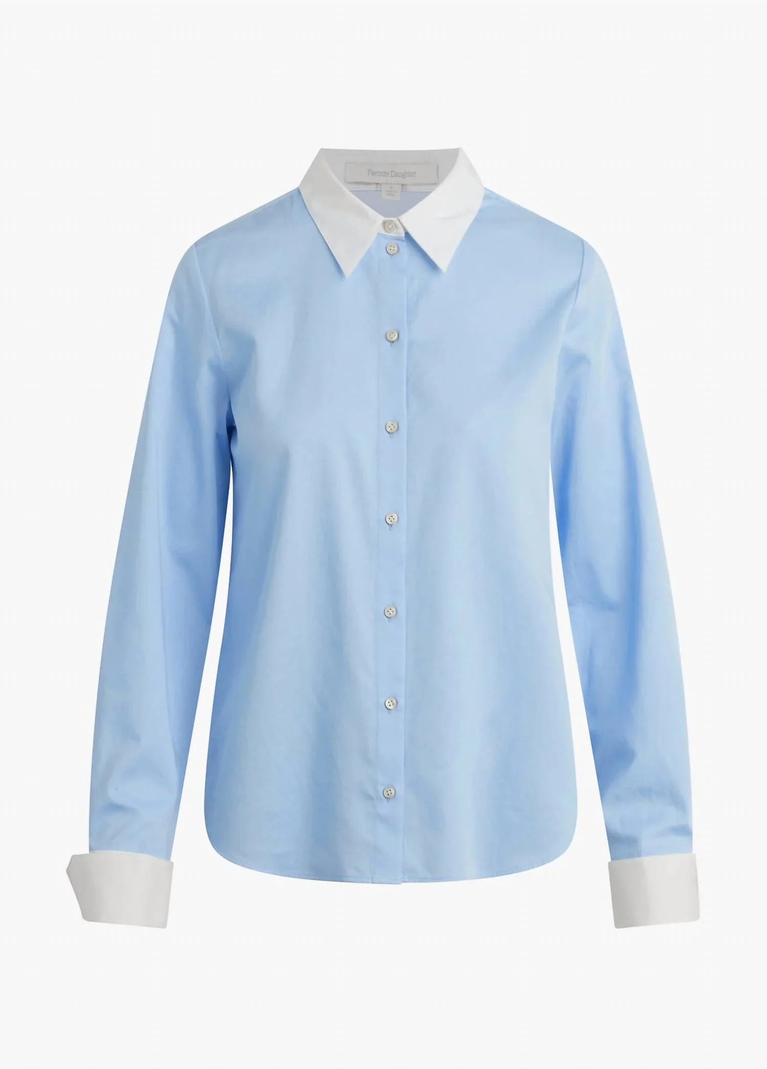 The Cuffed Statement Shirt In Powder Blue - Image 3
