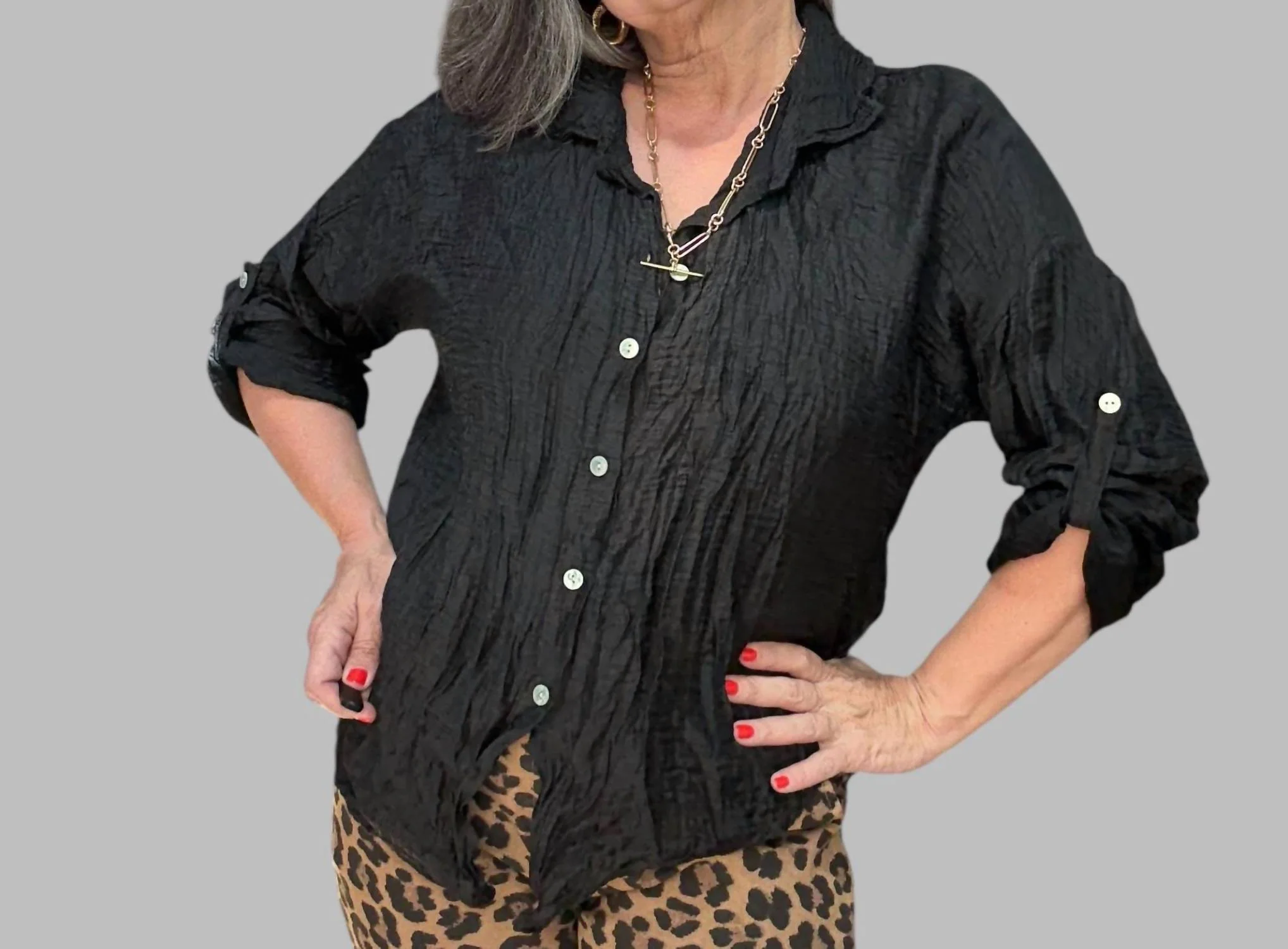 The Effortless Chic Shirt In Black - Image 3