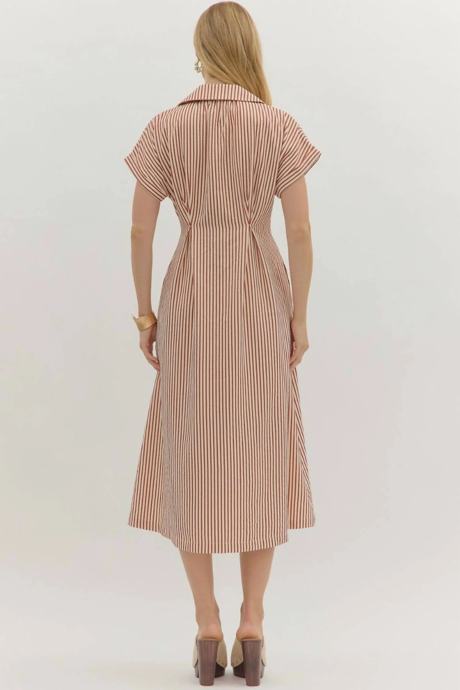 The Marlowe Striped Maxi Dress In Red - Image 2