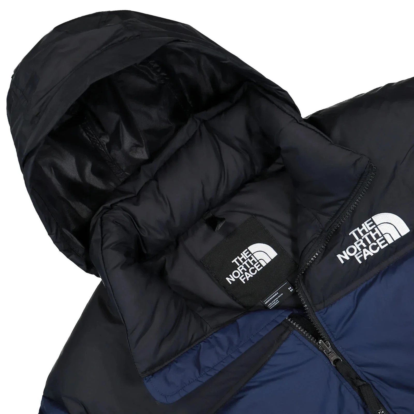 The North Face 1996 Retro Nuptse Puffer Jacket Men Navy Black Hooded DDR3118 - Image 3